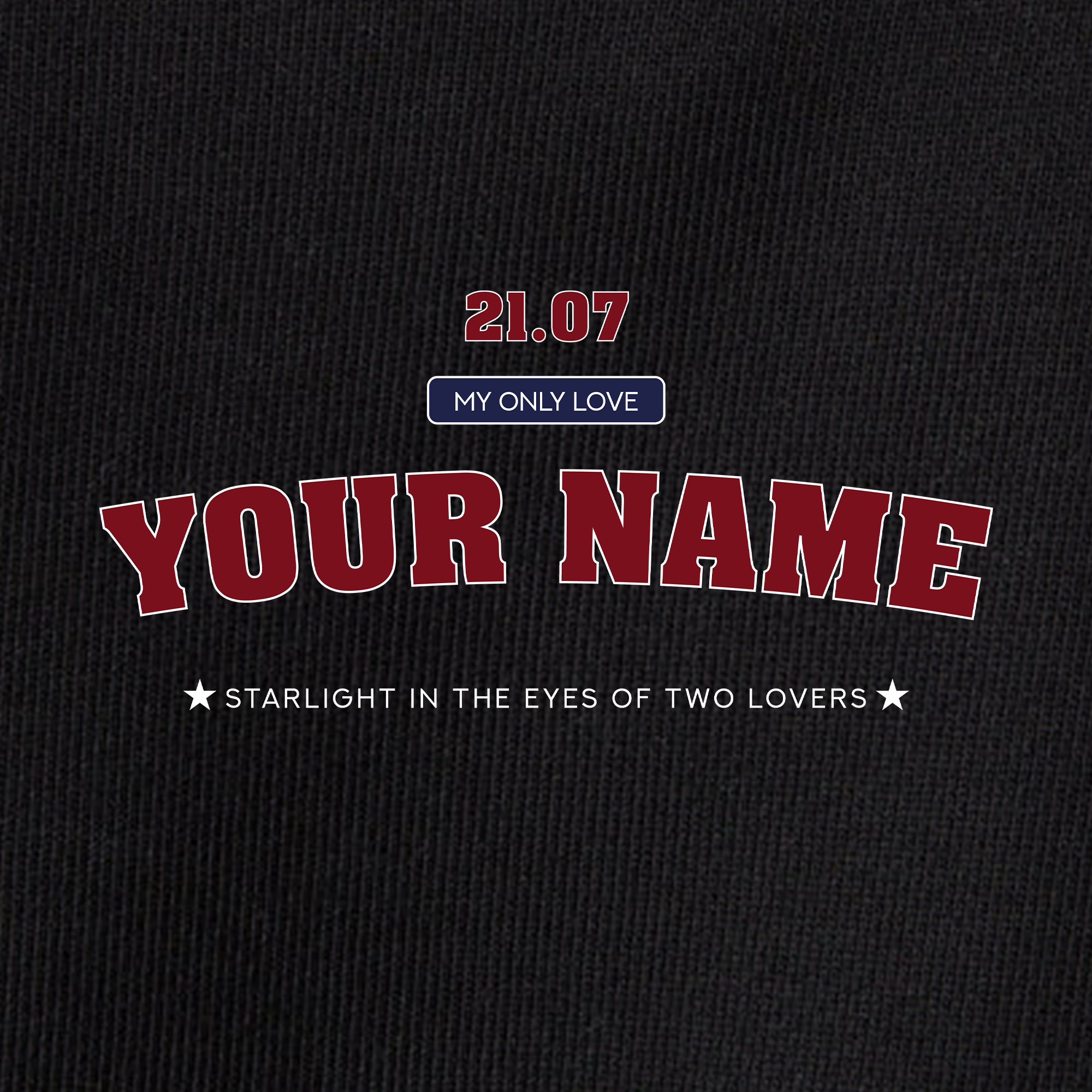 Custom Couple Augenstern My Only Love T-Shirt