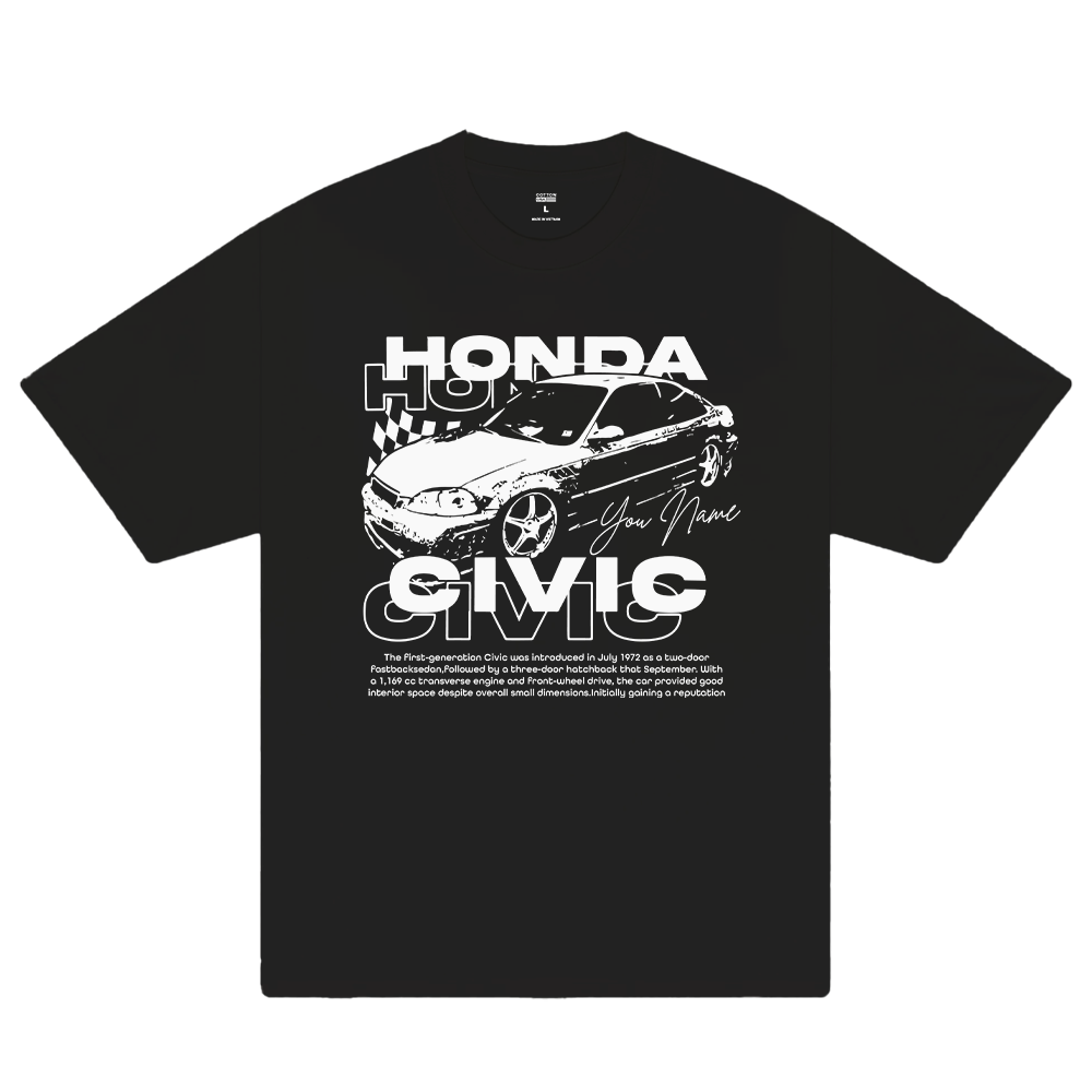 Custom Car Honda Civic Vintage T-Shirt