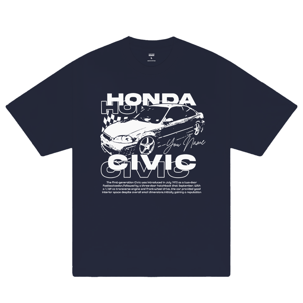 Custom Car Honda Civic Vintage T-Shirt