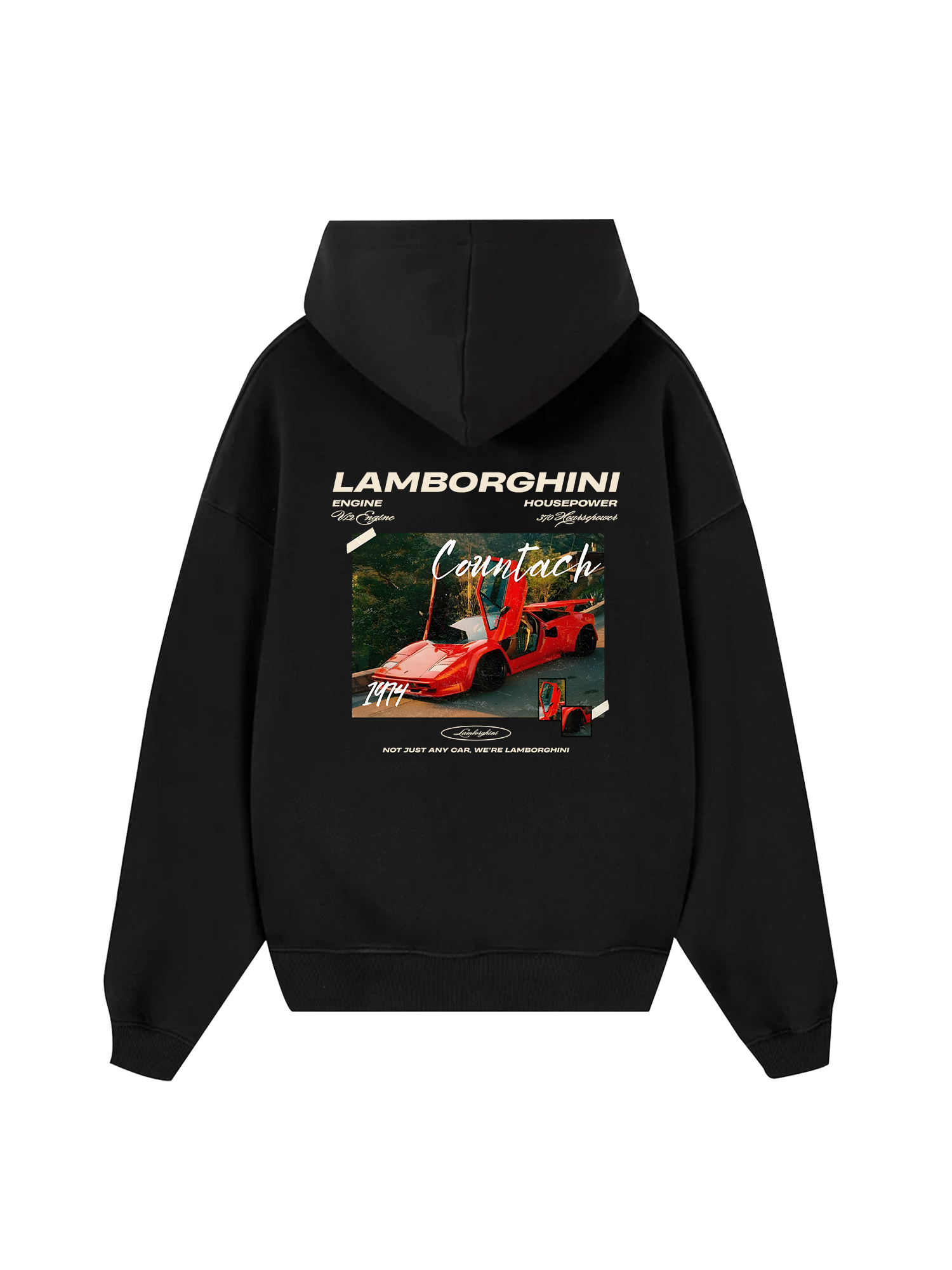 Lamborghini Red Countach Hoodie