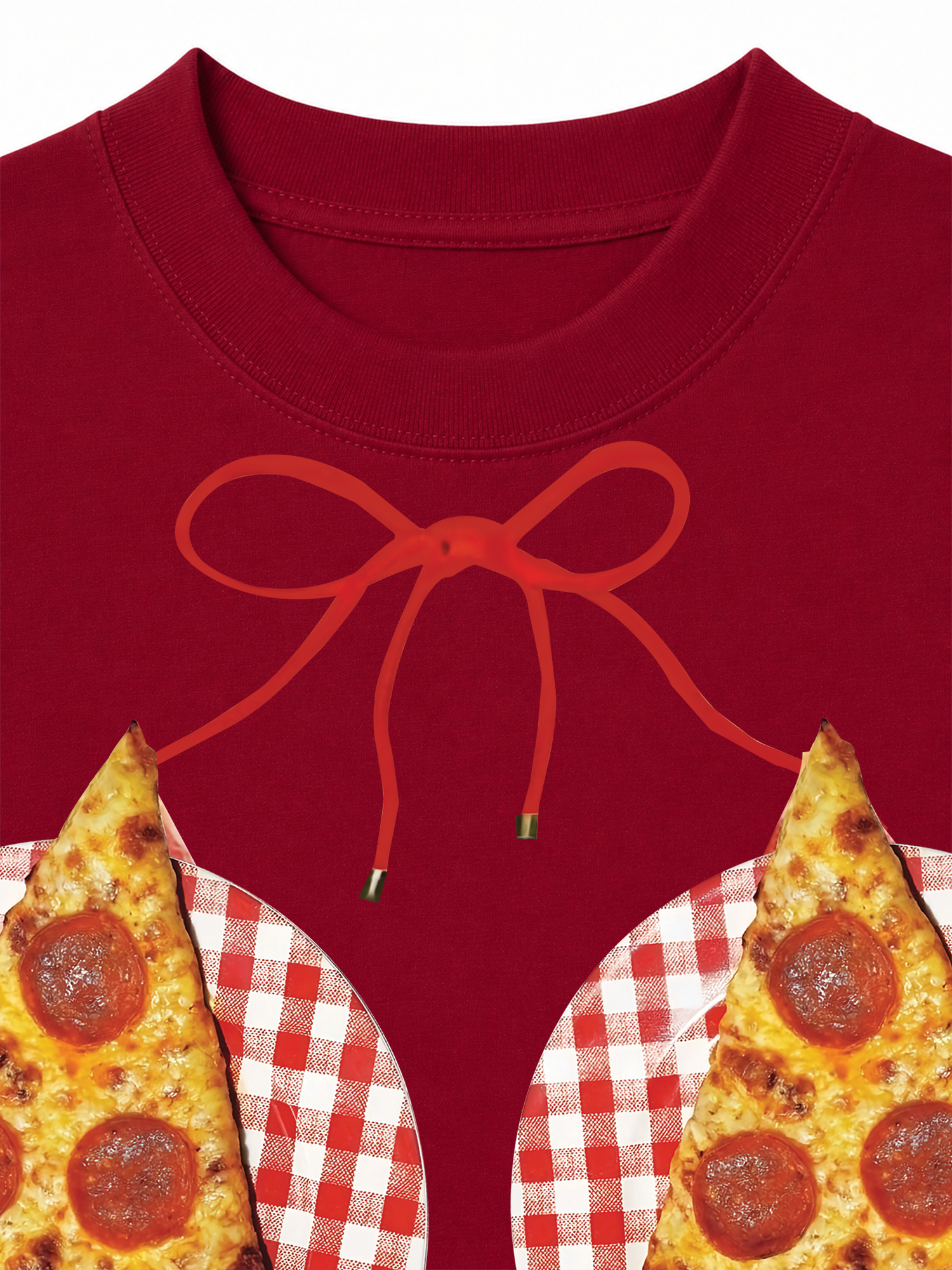 Áo Thun Relaxed Fit Yummy Mood Pizza Bikini