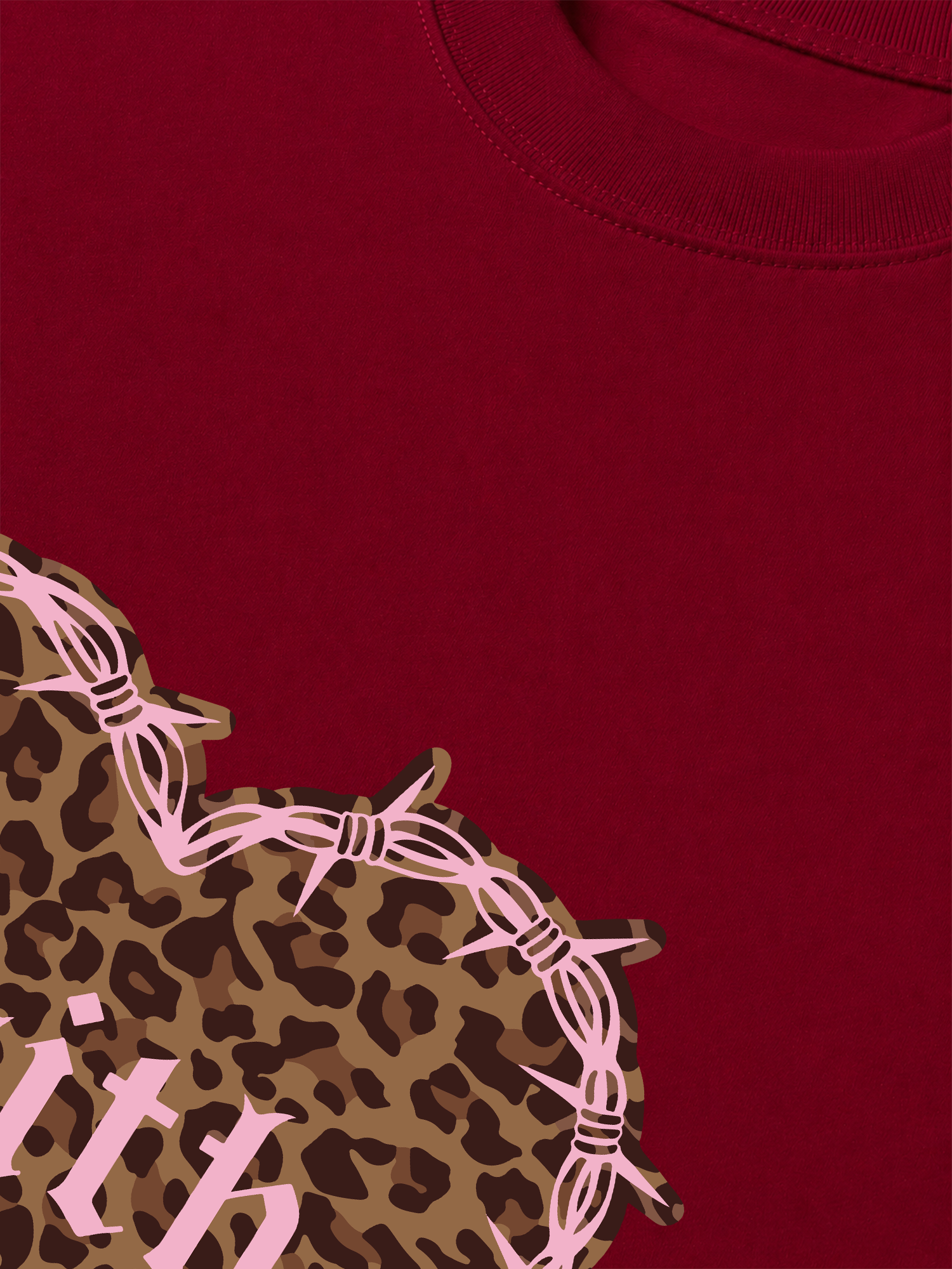 Áo Thun Relaxed Fit Urban Leopard Faith Heart