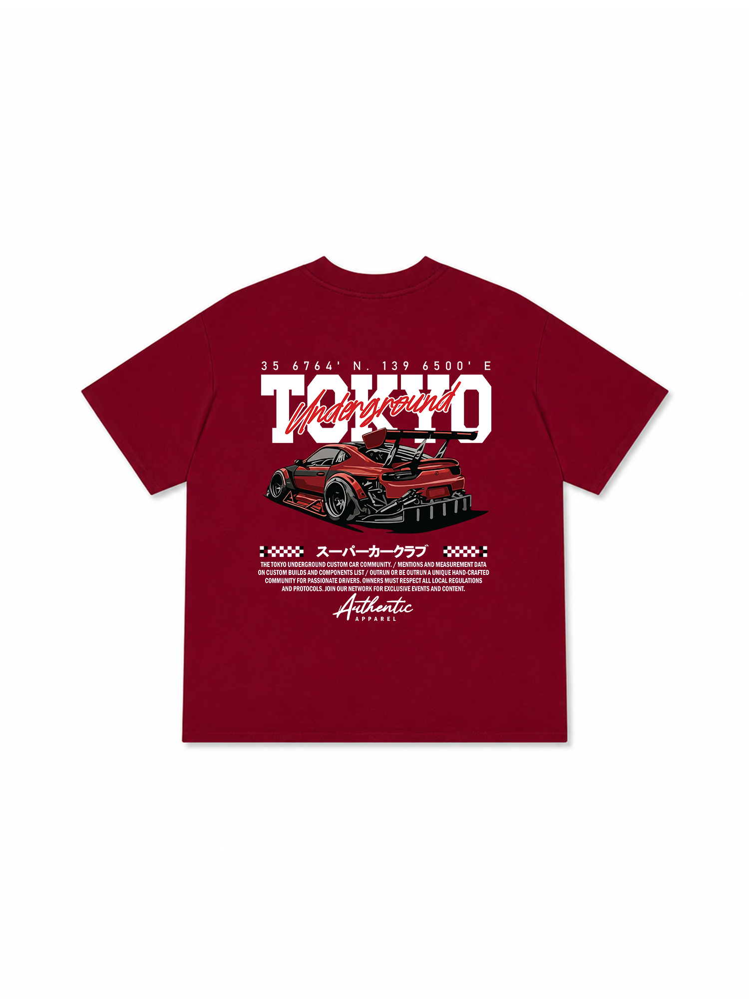 Áo Thun Relaxed Fit JDM Car Tokyo Underground