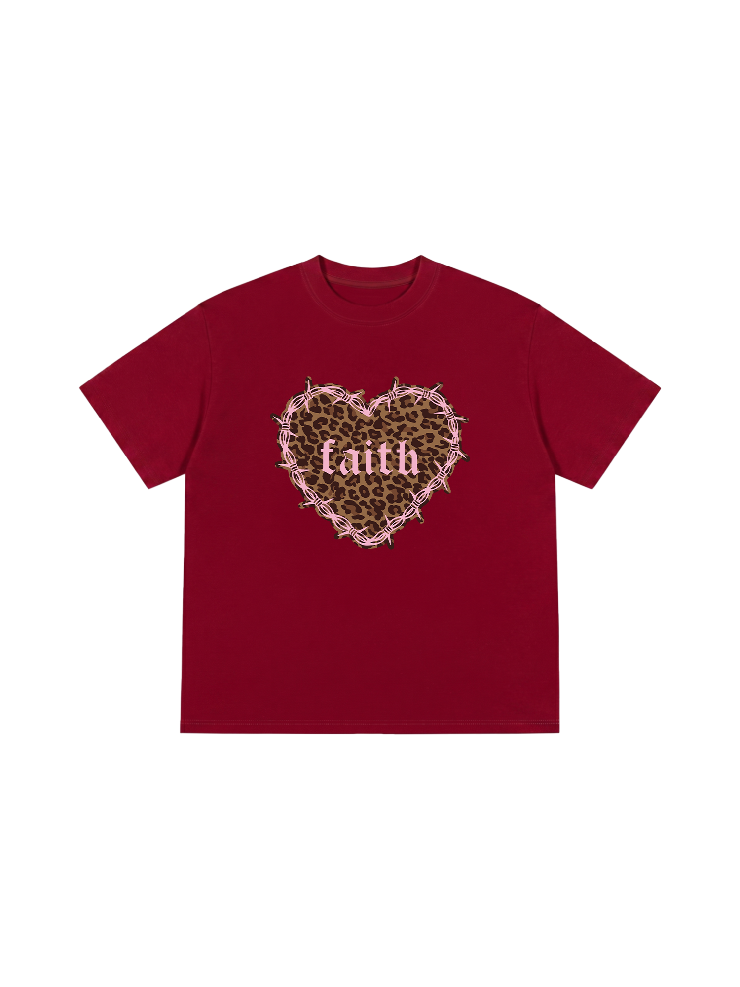 Áo Thun Relaxed Fit Urban Leopard Faith Heart