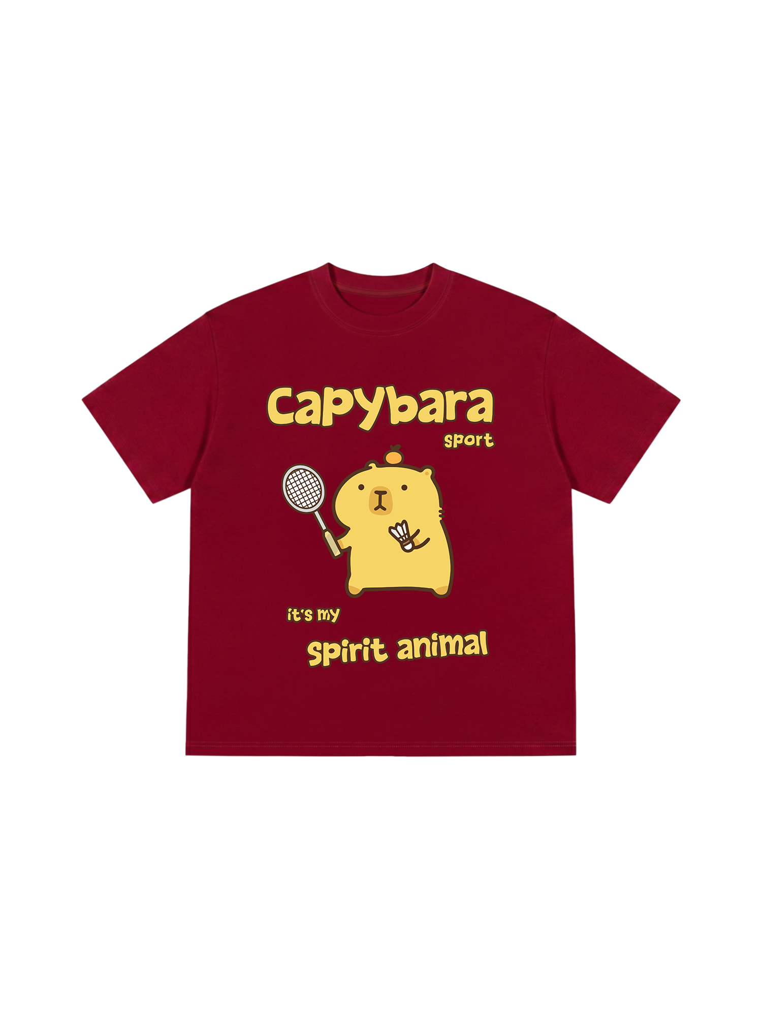 Áo Thun Relaxed Fit Badminton Capybara Sport