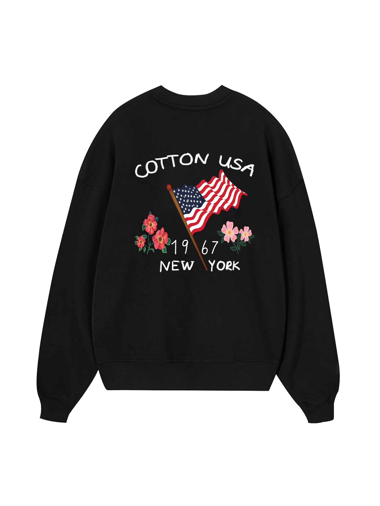 USA Floral Cotton Usa Sweater