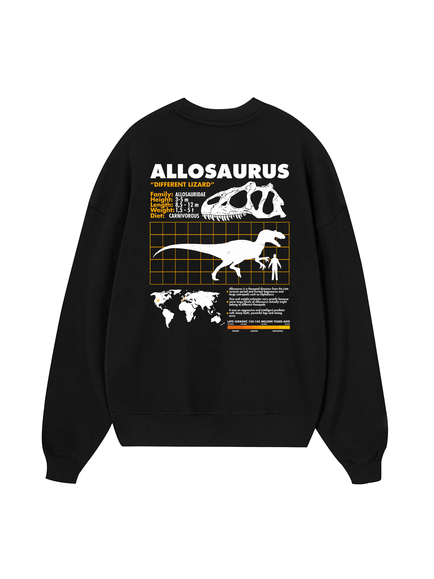 Wild Life Analysis Table Allosaurus Sweater