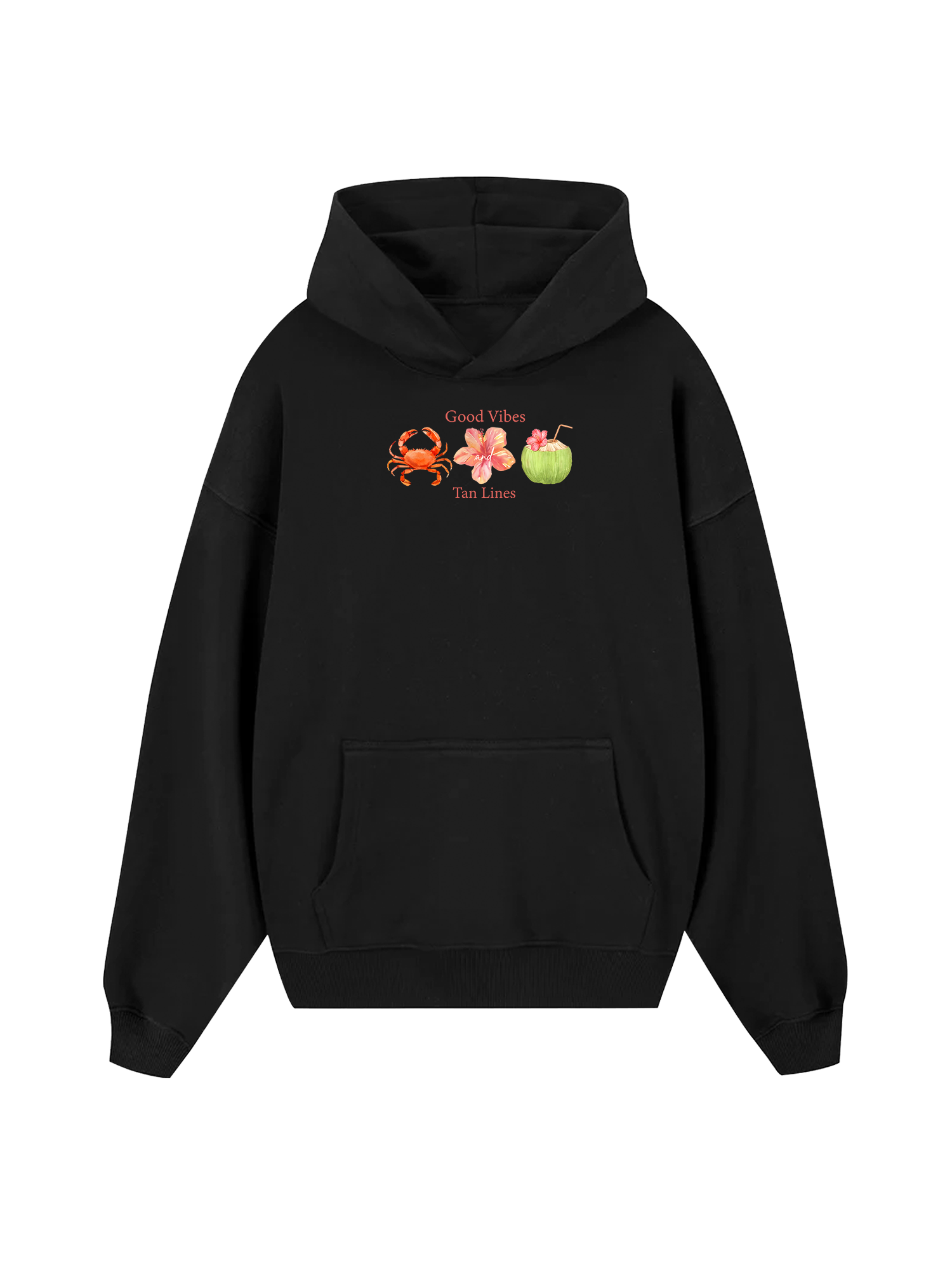 Tropical Good Vibes Tan Lines Hoodie