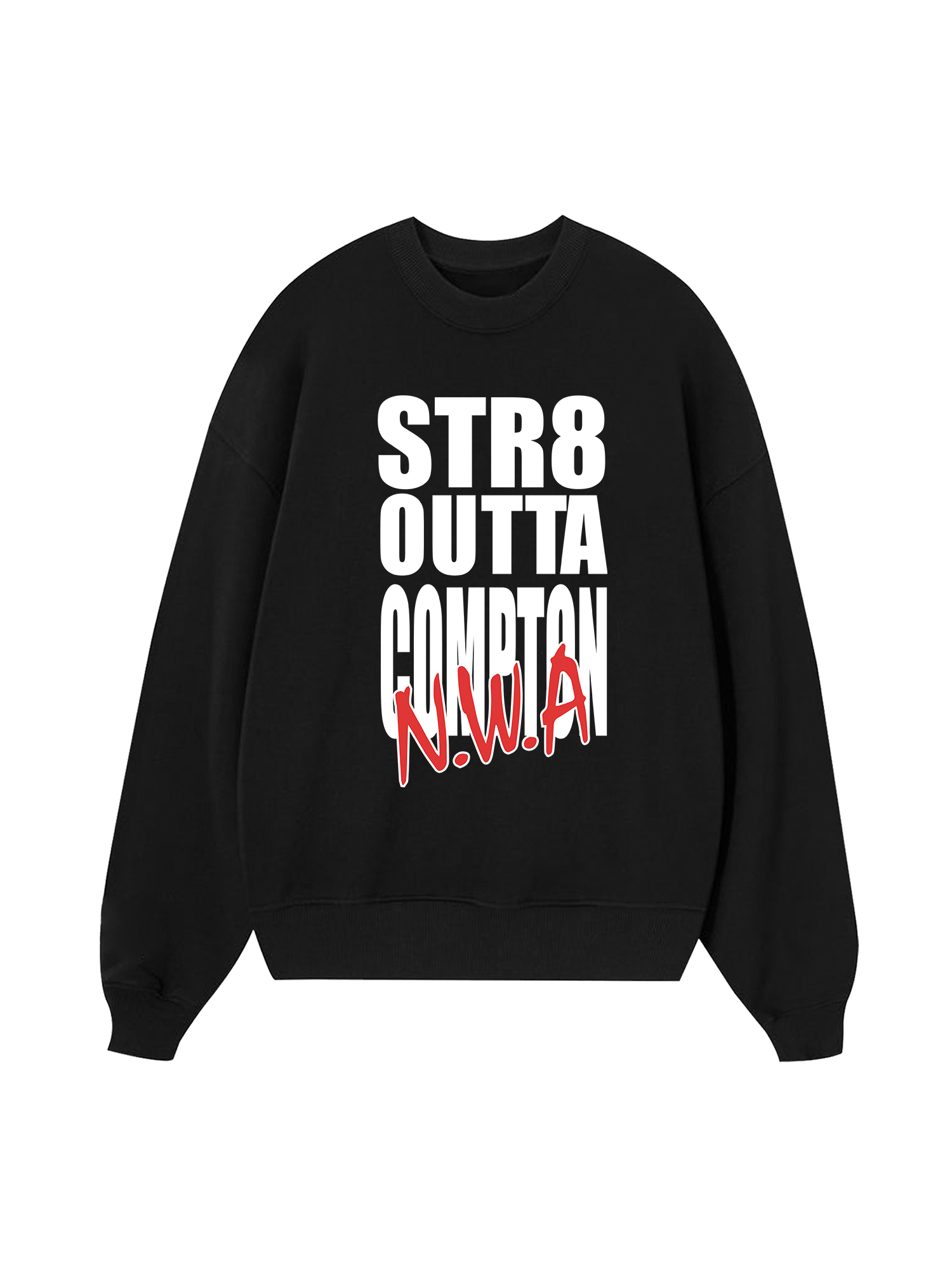 Rapper NWA Straight Outta Compton Typo Sweater