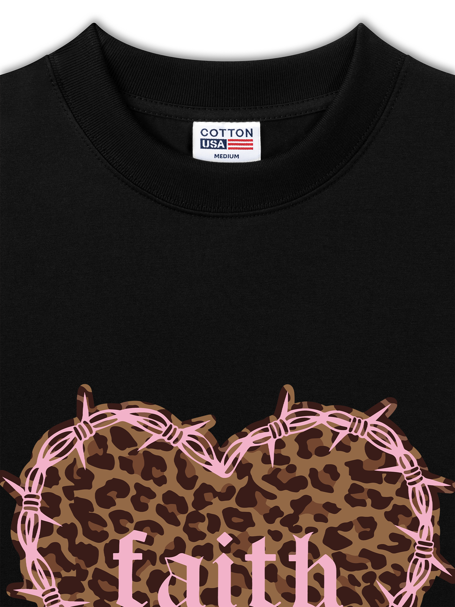 Áo Thun Relaxed Fit Urban Leopard Faith Heart