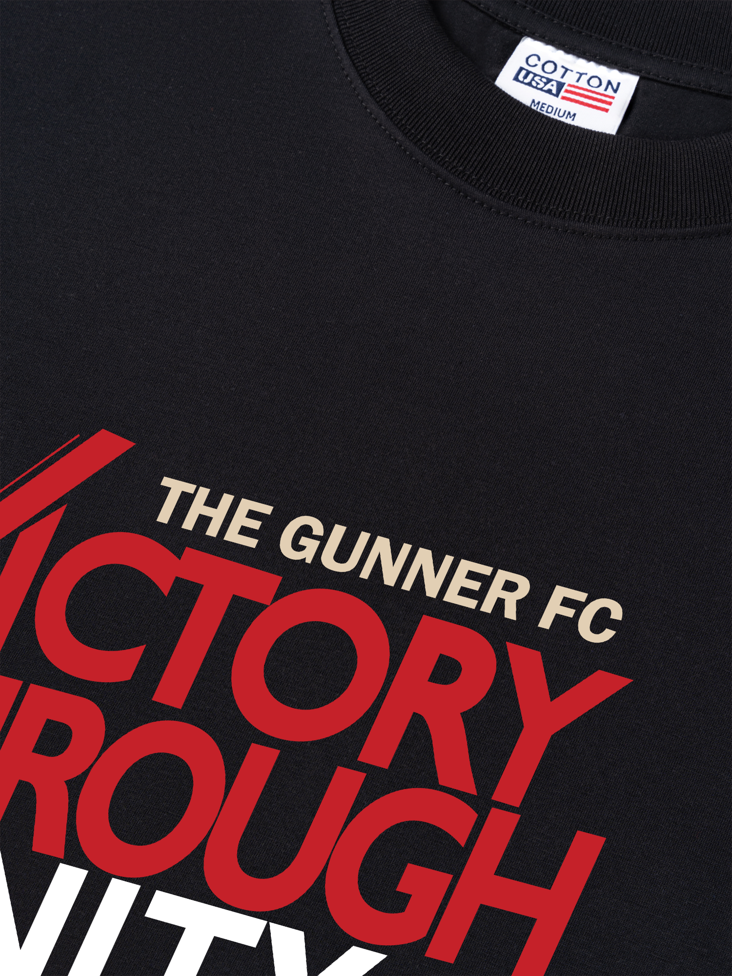 Áo Thun Relaxed Fit Soccer The Gunner Victory Through Unity Forever