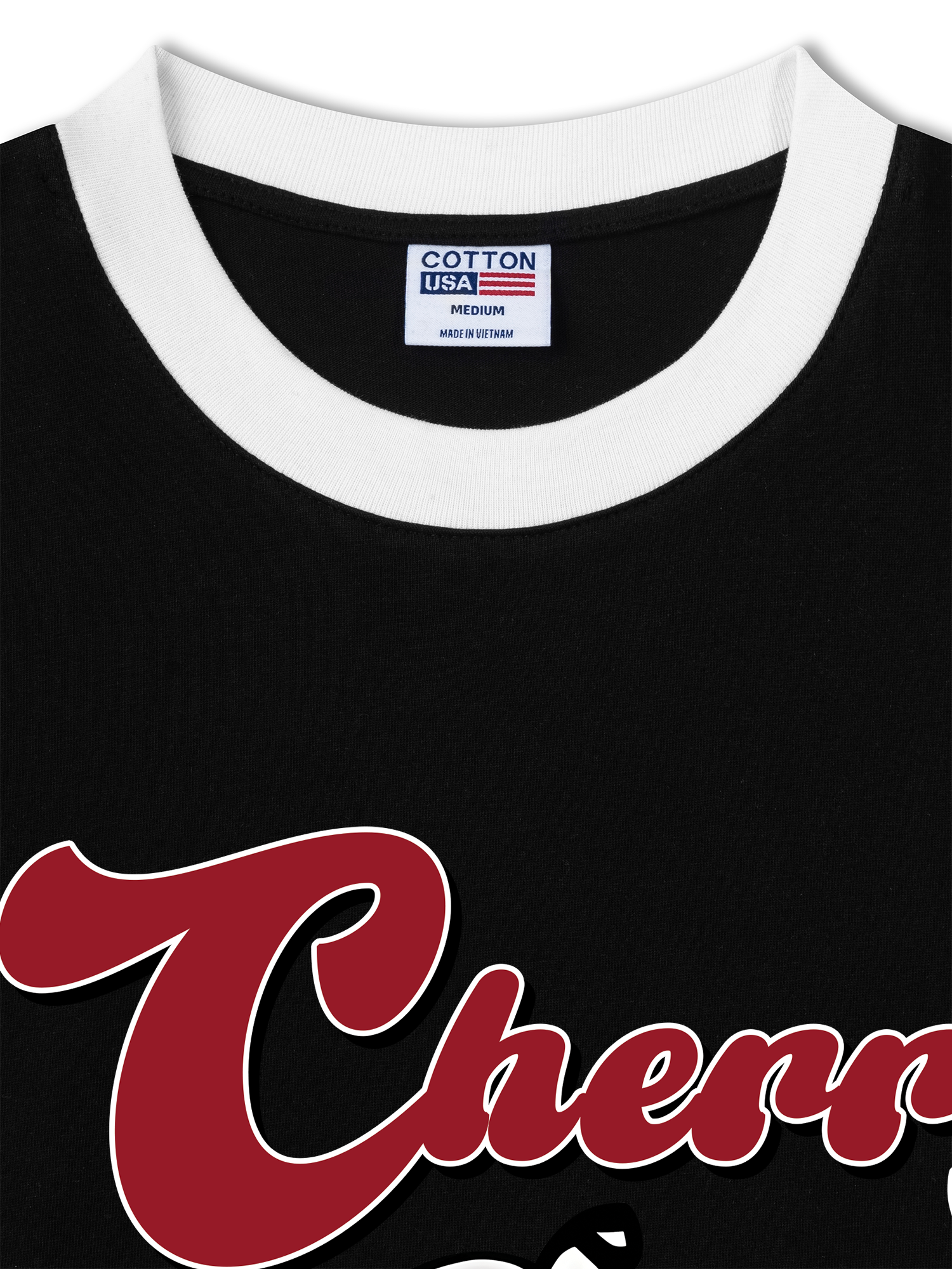 Áo Thun Ringer Relaxed Fit Cherry Sweet Girl