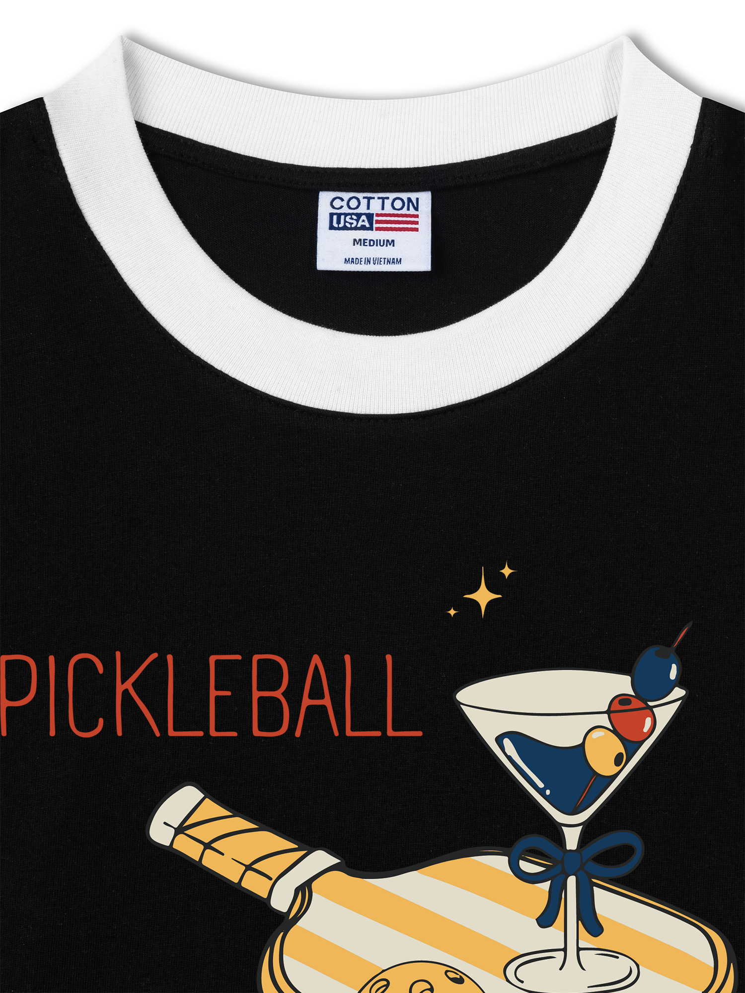 Áo Thun Ringer Relaxed Fit Pickleball Cocktail Club