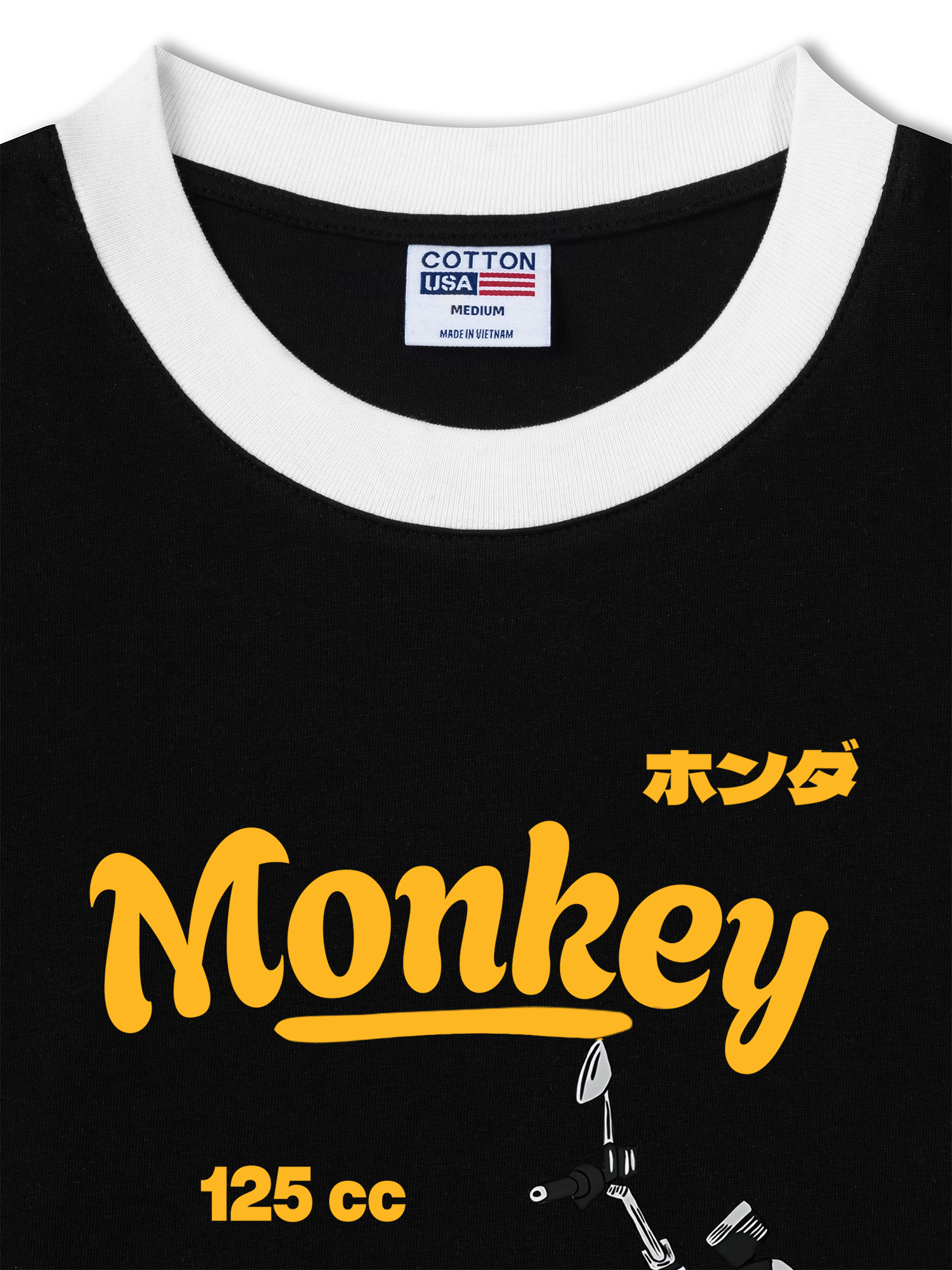 Áo Thun Ringer Relaxed Fit Monkey 125cc Yellow