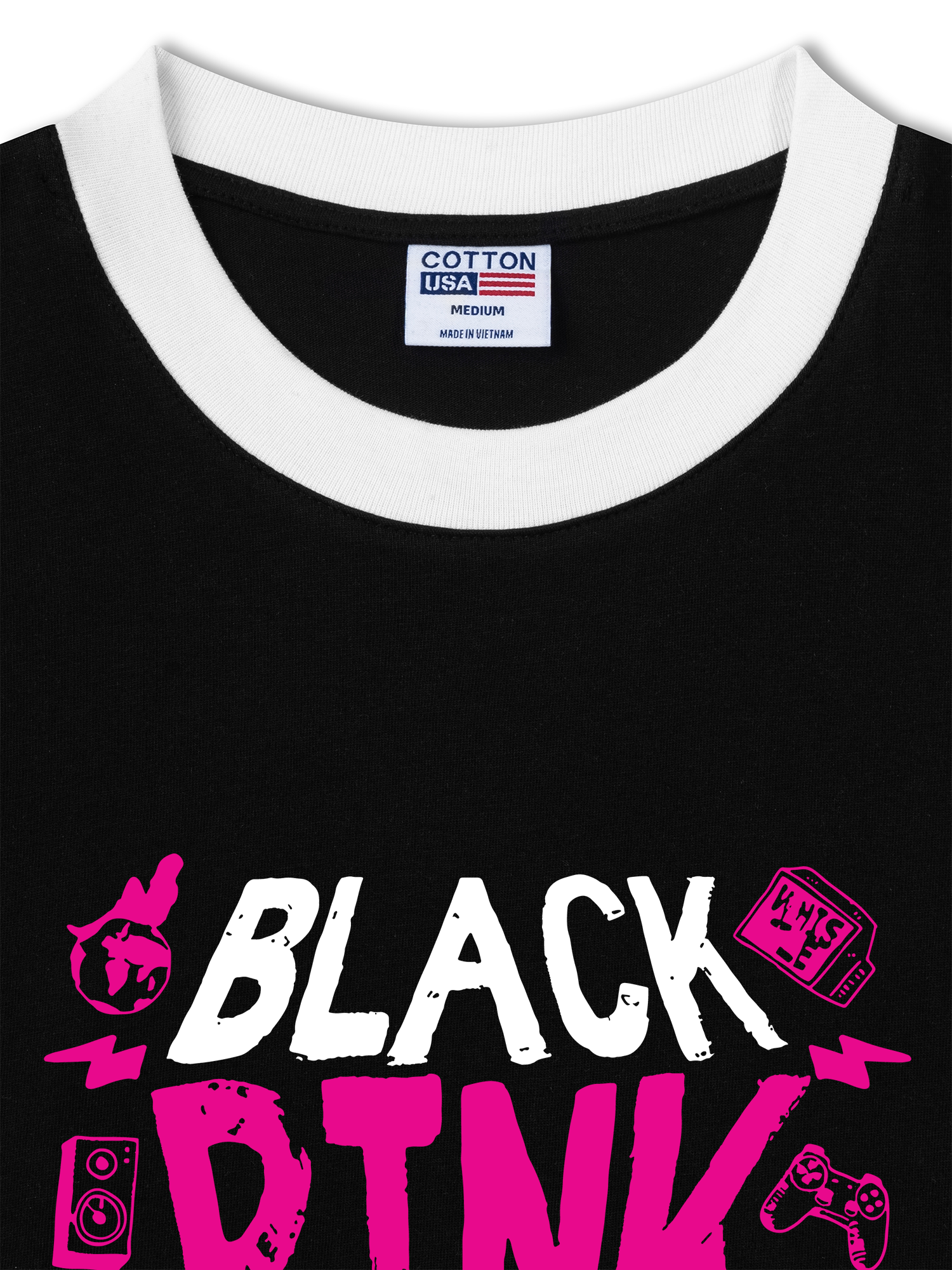 Áo Thun Ringer Relaxed Fit BlackPink In Your Area