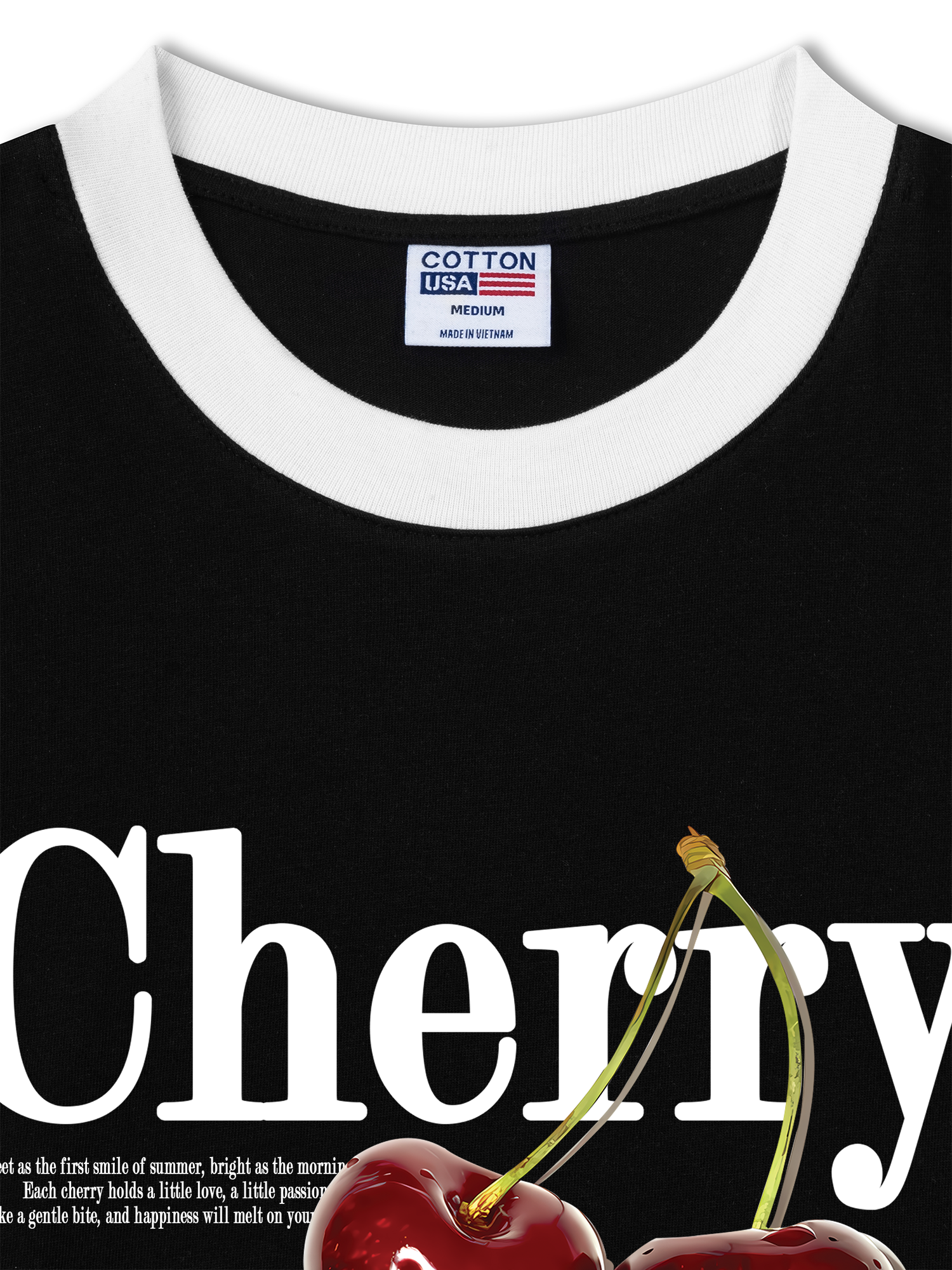 Áo Thun Ringer Relaxed Fit Cherry Fresh