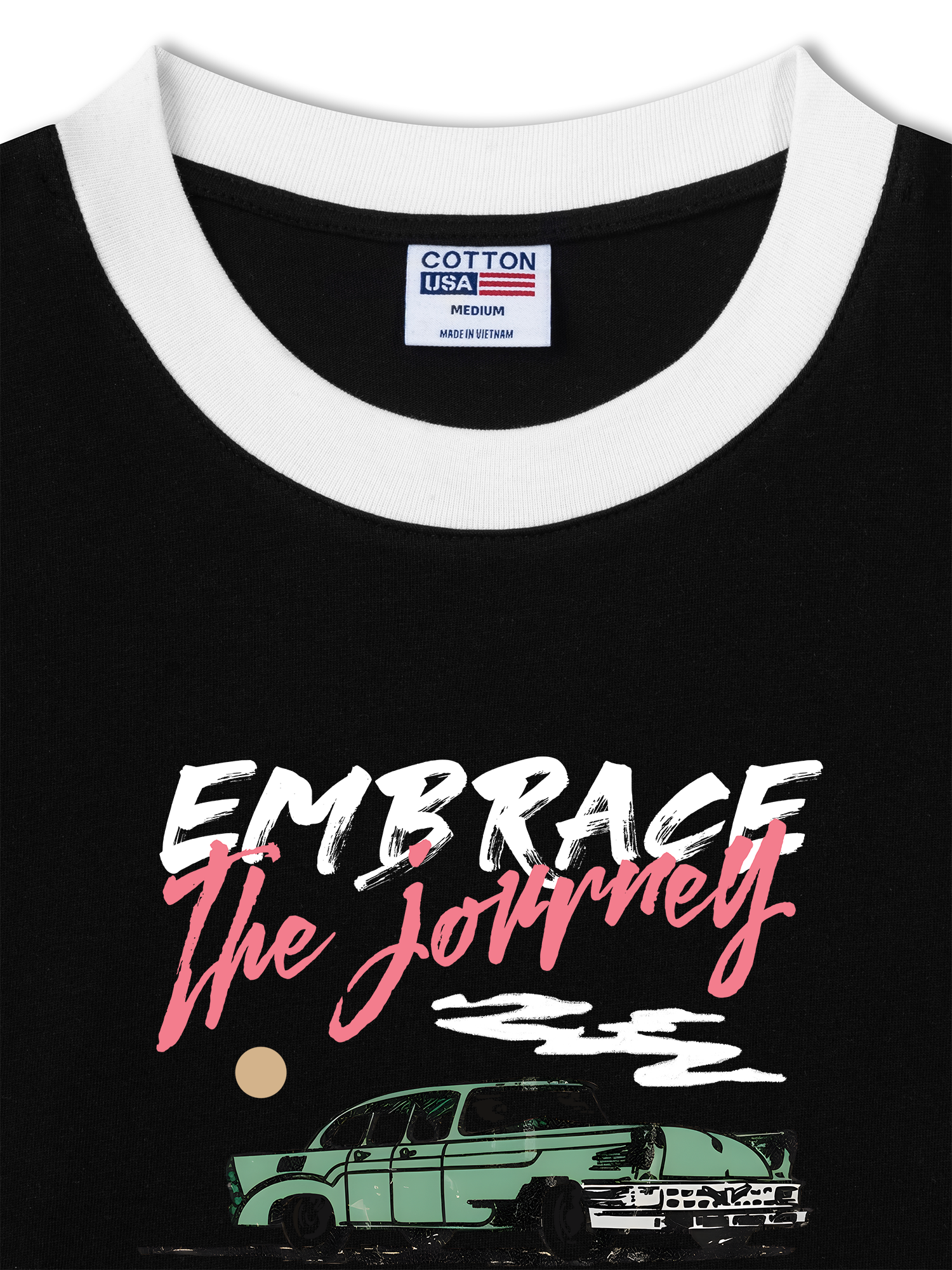 Áo Thun Ringer Relaxed Fit Classic Car Embrace