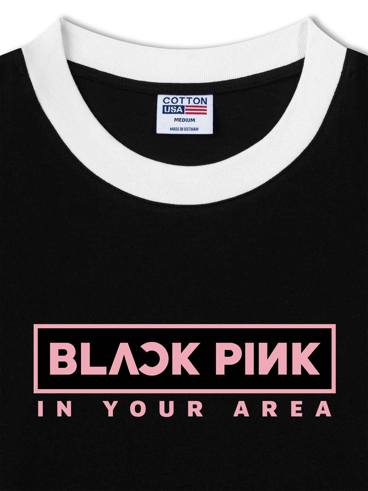 Áo Thun Ringer Relaxed Fit Idols Black Pink Jennie