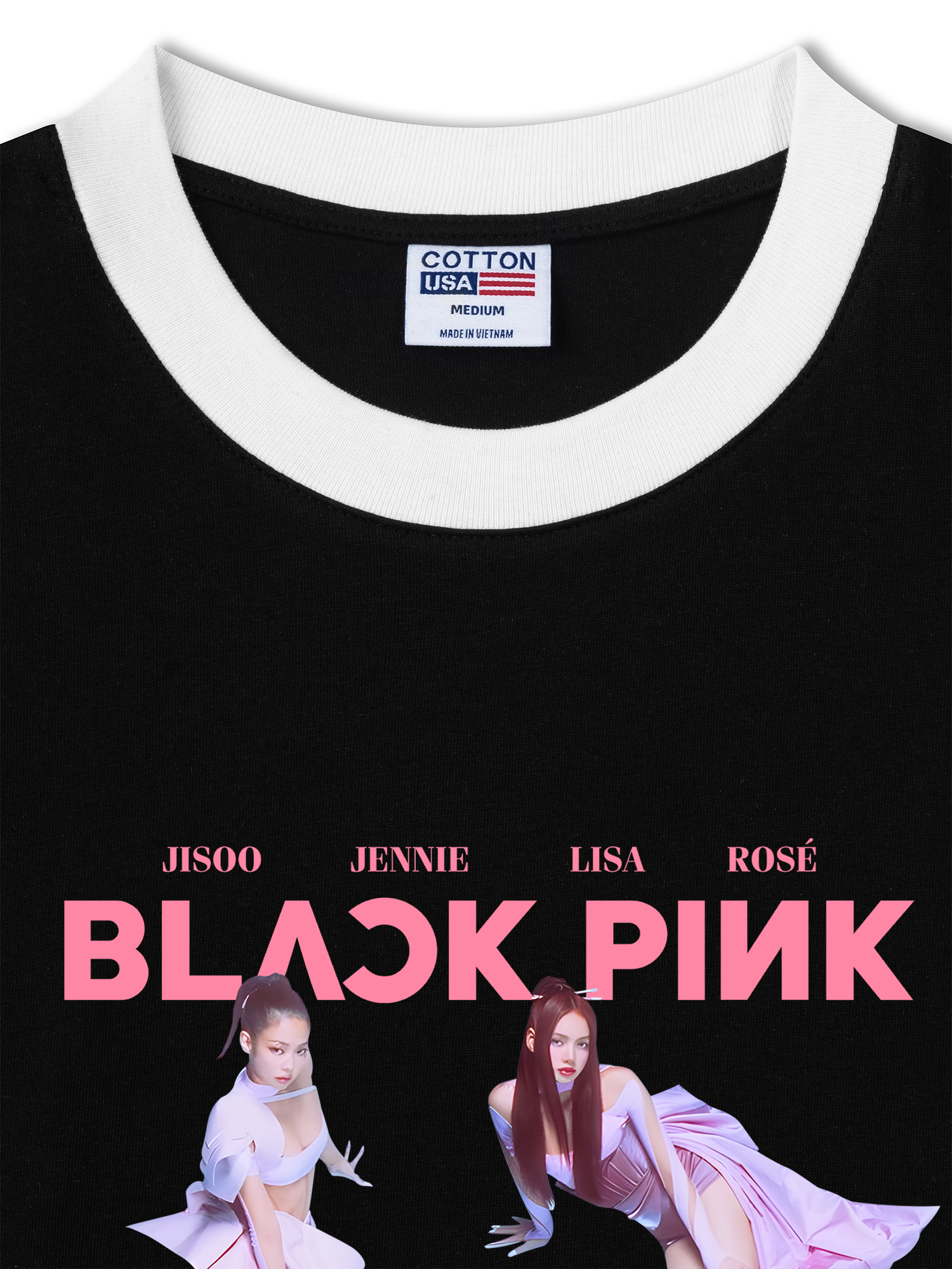 Áo Thun Ringer Relaxed Fit Idols Pink Venom