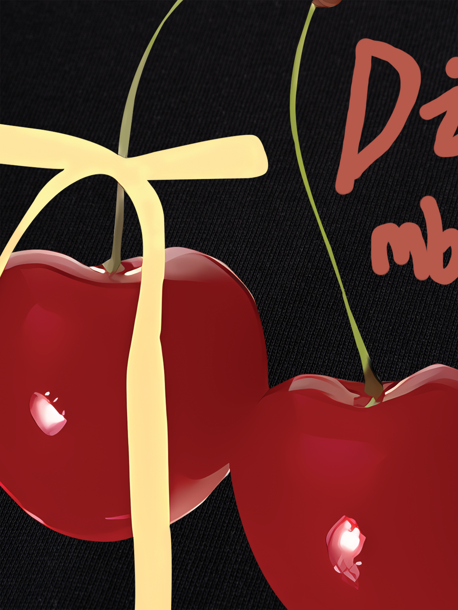 Áo Thun Ringer Relaxed Fit Cherry Yellow Bow