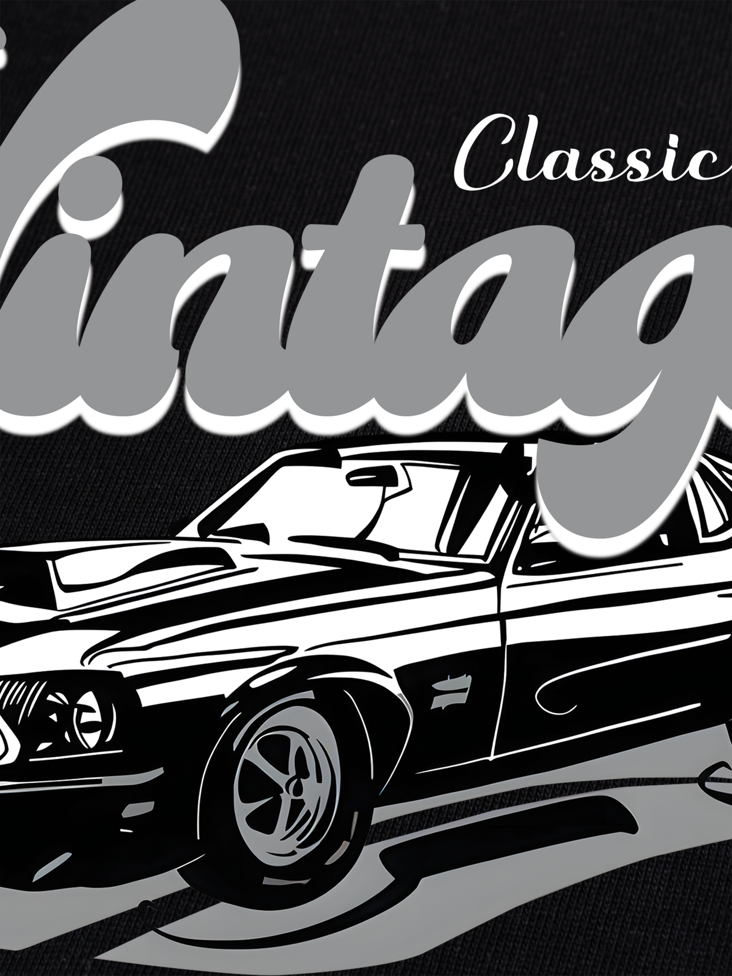 Áo Thun Ringer Relaxed Fit Classic Car Vintage