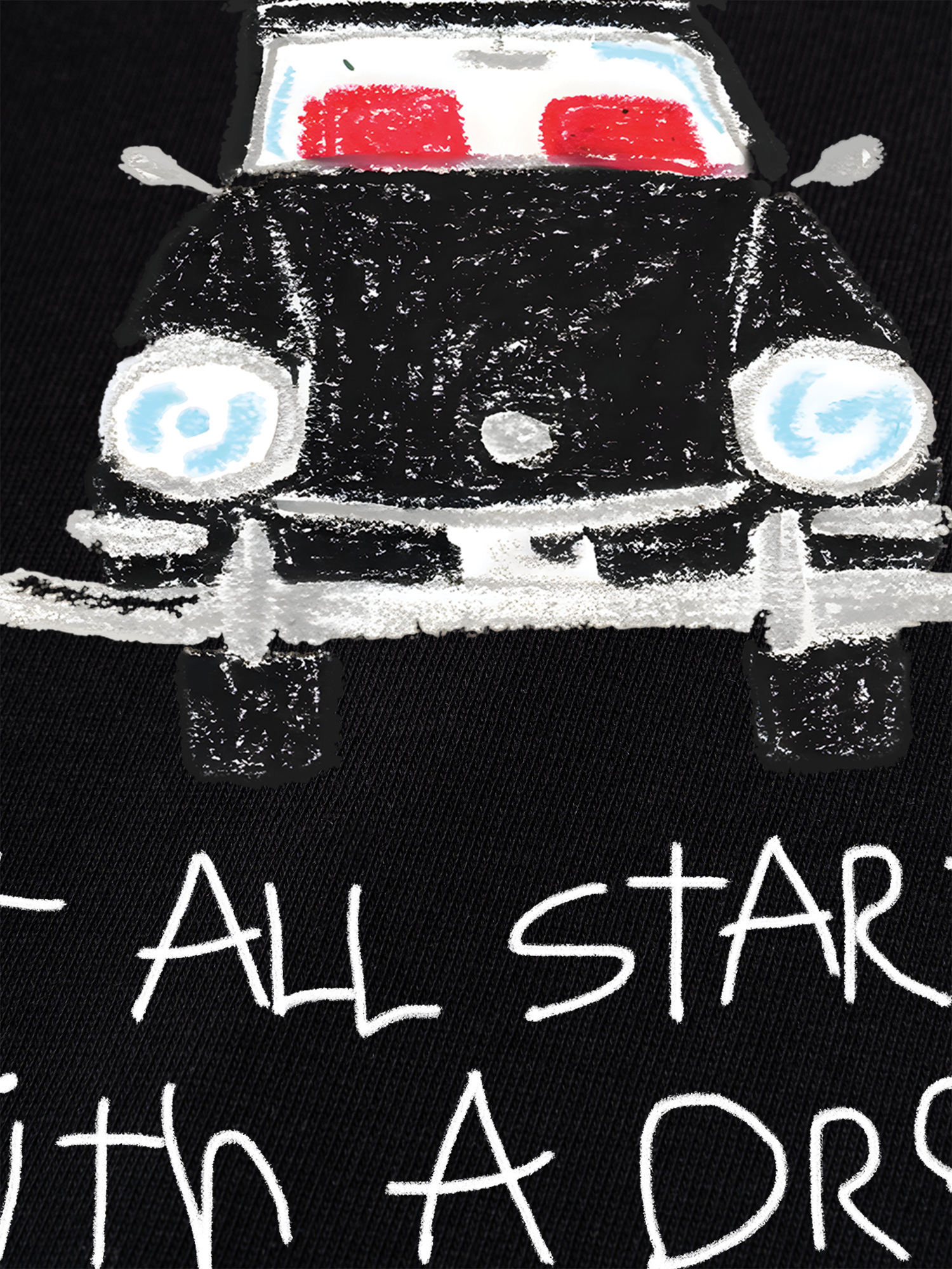 Áo Thun Ringer Relaxed Fit Classic Car Dream Crayon