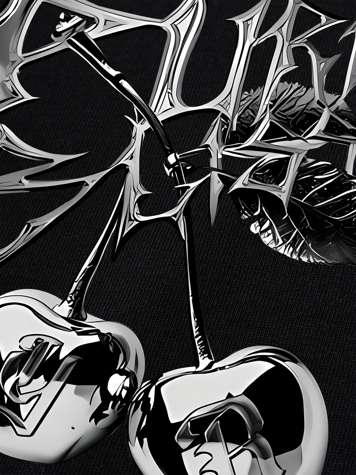 Áo Thun Ringer Relaxed Fit Cherry Silver