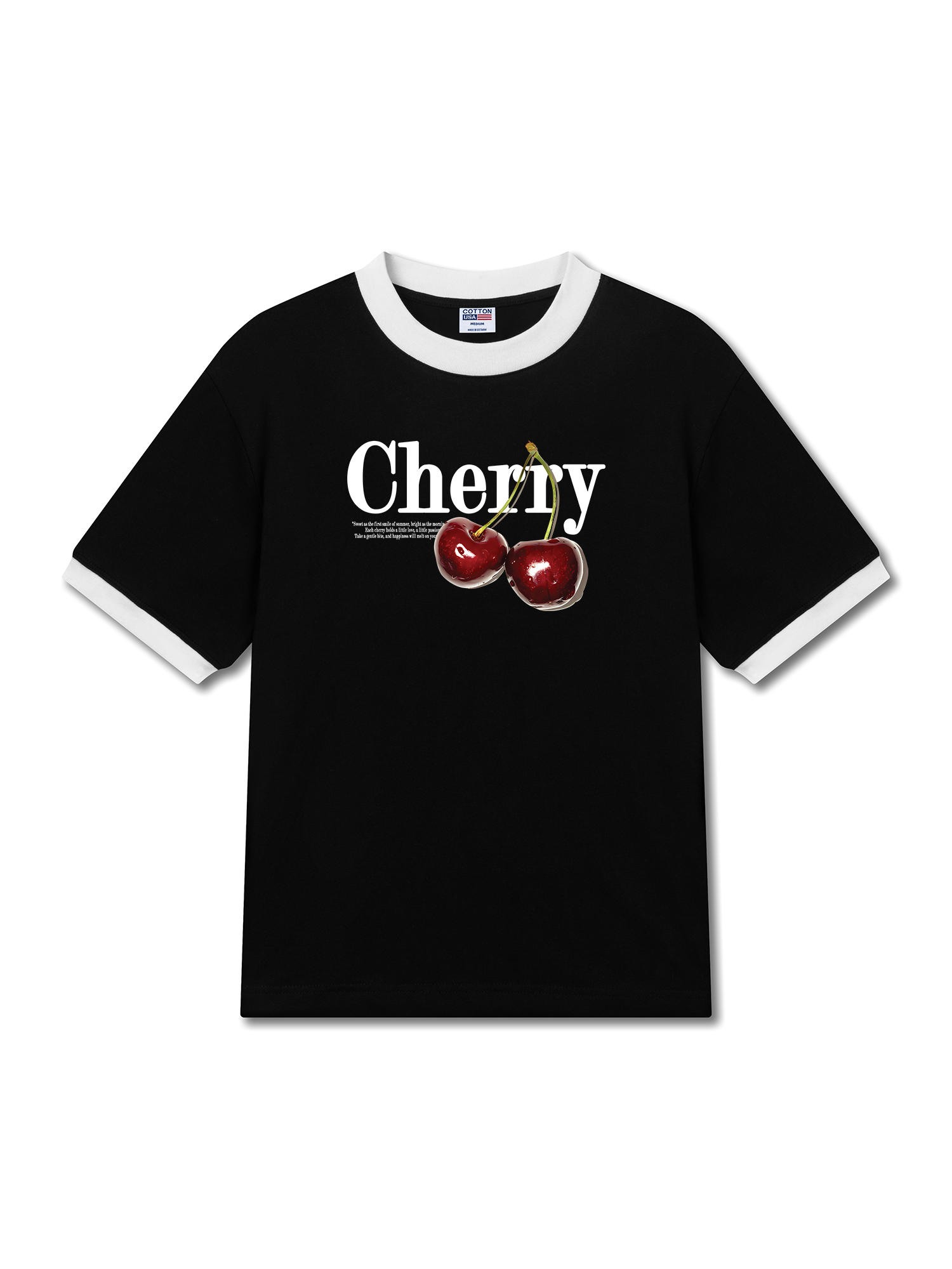 Áo Thun Ringer Relaxed Fit Cherry Fresh