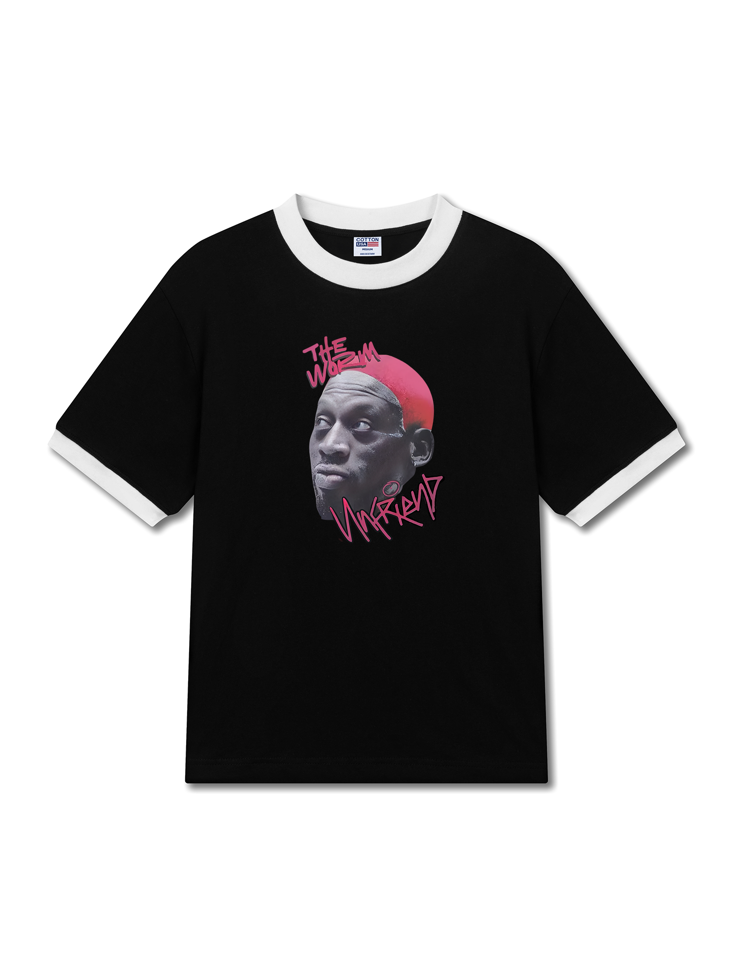 Áo Thun Ringer Relaxed Fit Hip Hop Streetwear Dennis Rodman Graphic