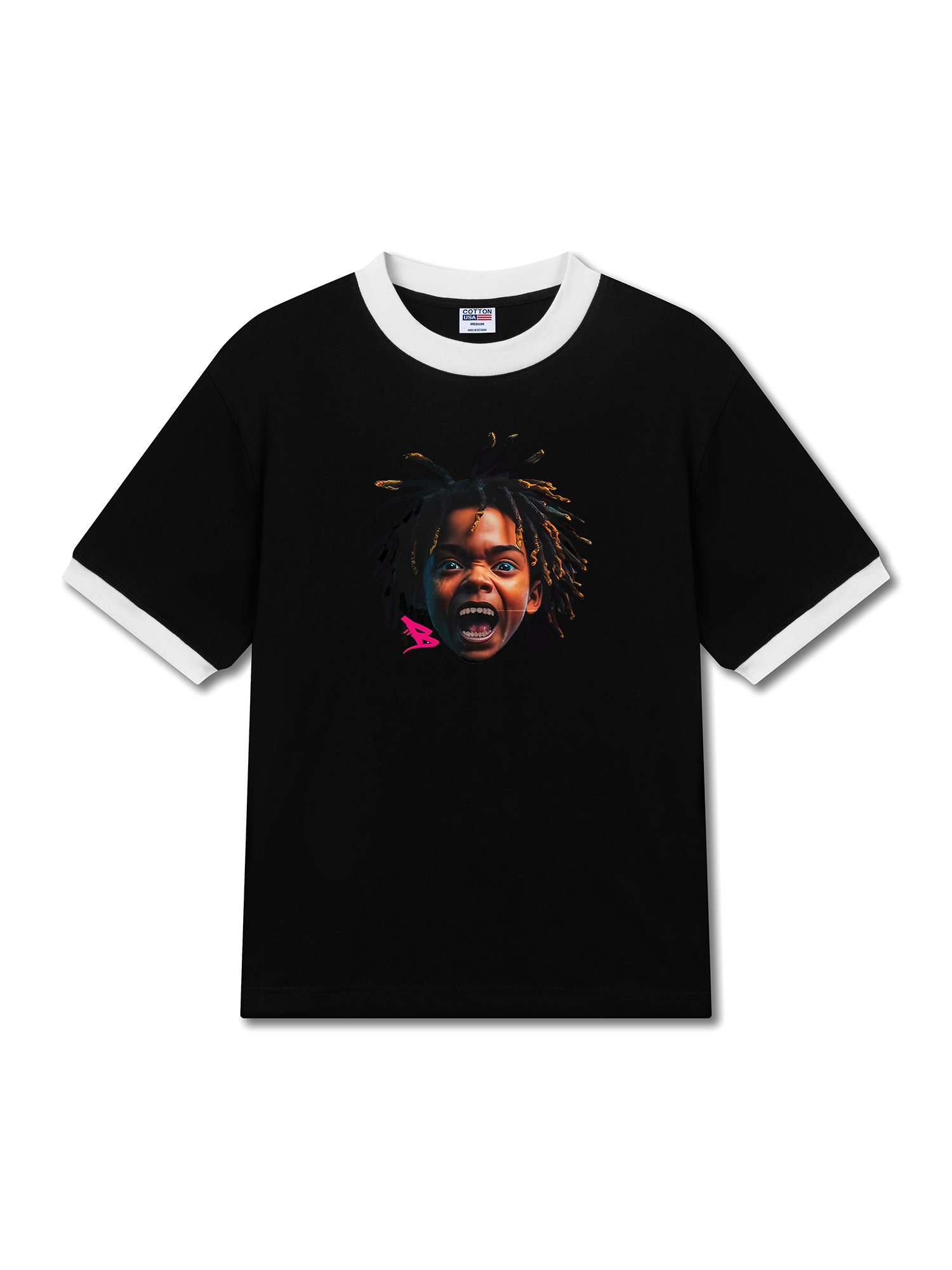 Áo Thun Ringer Relaxed Fit Rapper STAY RICH