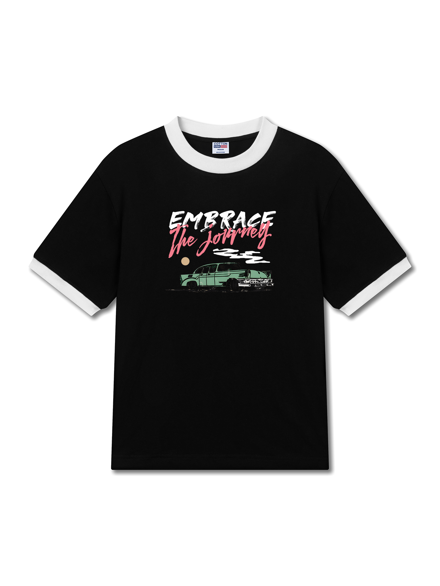 Áo Thun Ringer Relaxed Fit Classic Car Embrace