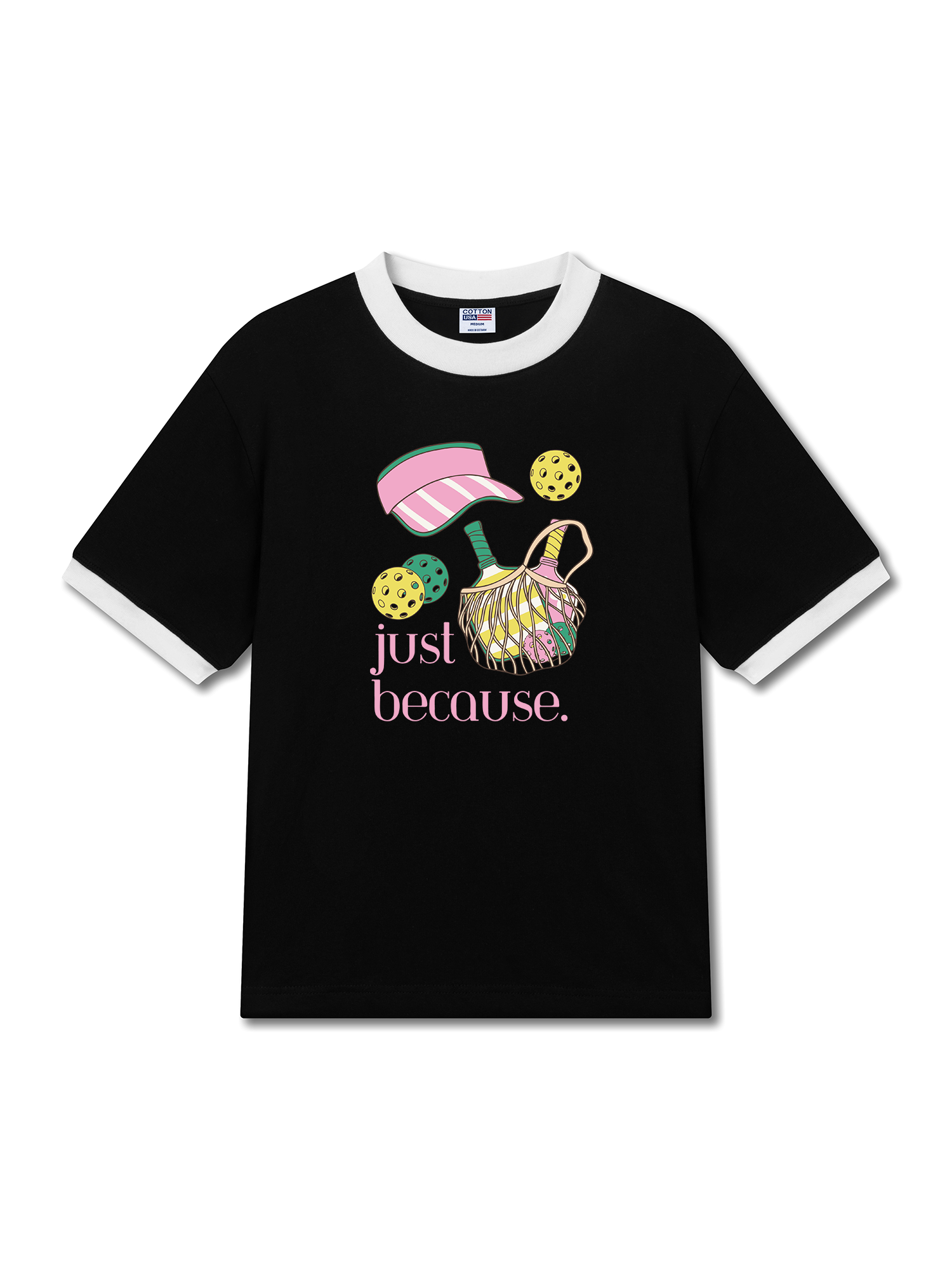 Áo Thun Ringer Relaxed Fit Pickleball Just Because