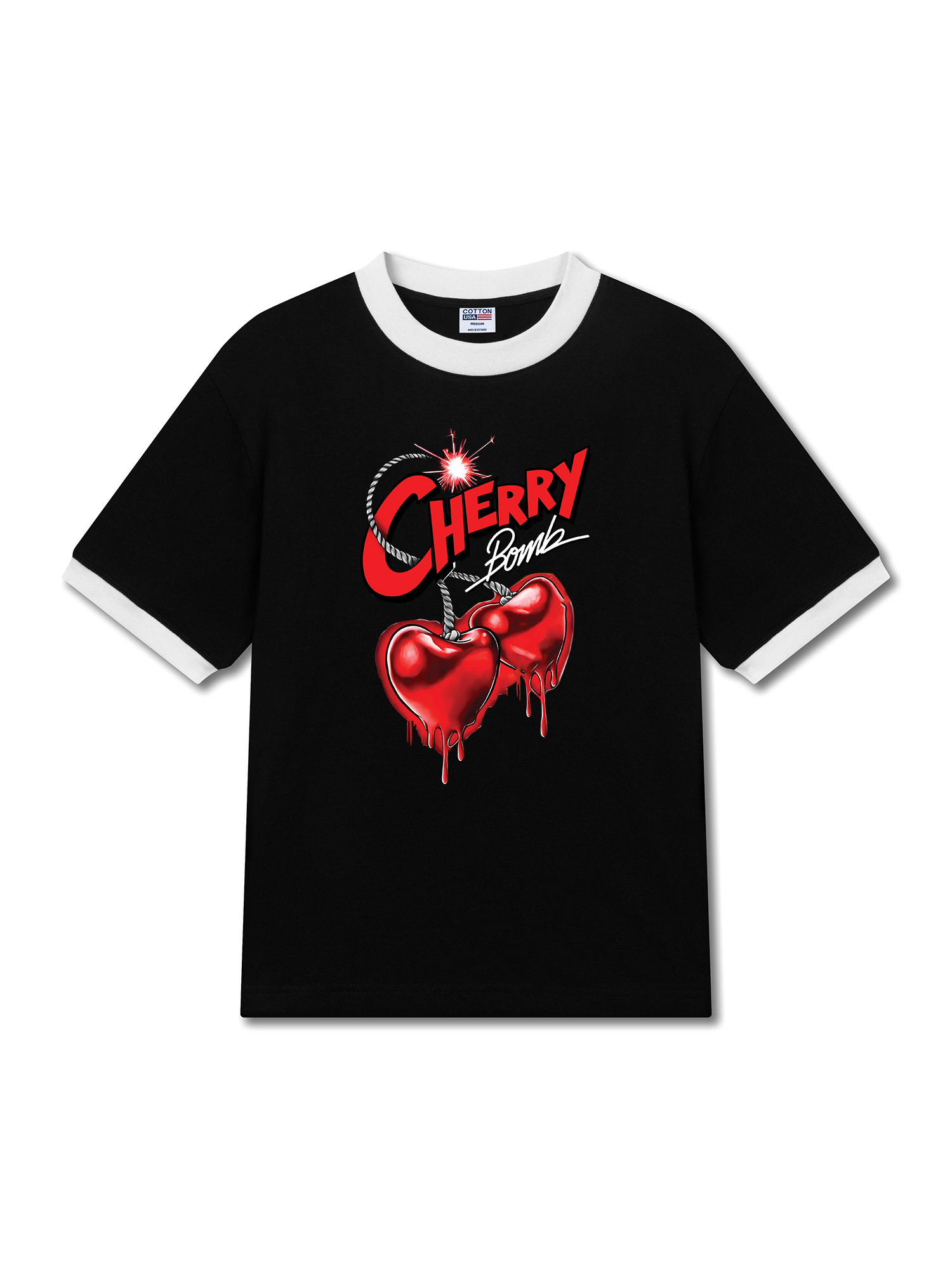 Áo Thun Ringer Relaxed Fit Cherry Bombb