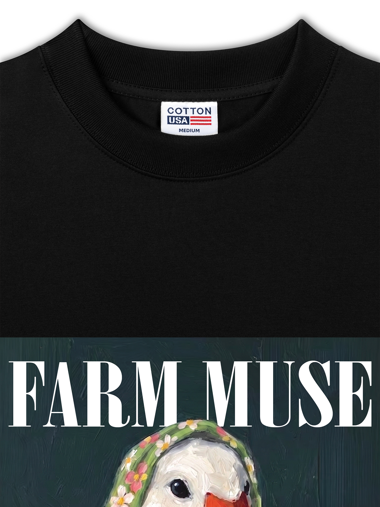 Áo Thun Relaxed Fit Farm Muse White Duck