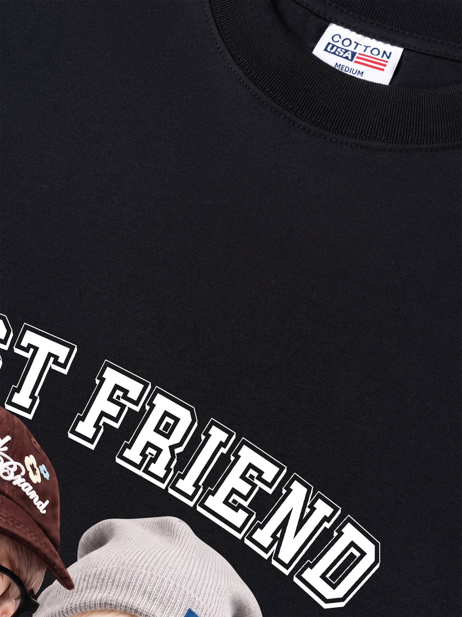 Áo Thun Relaxed Fit Cute Gang Best Friend