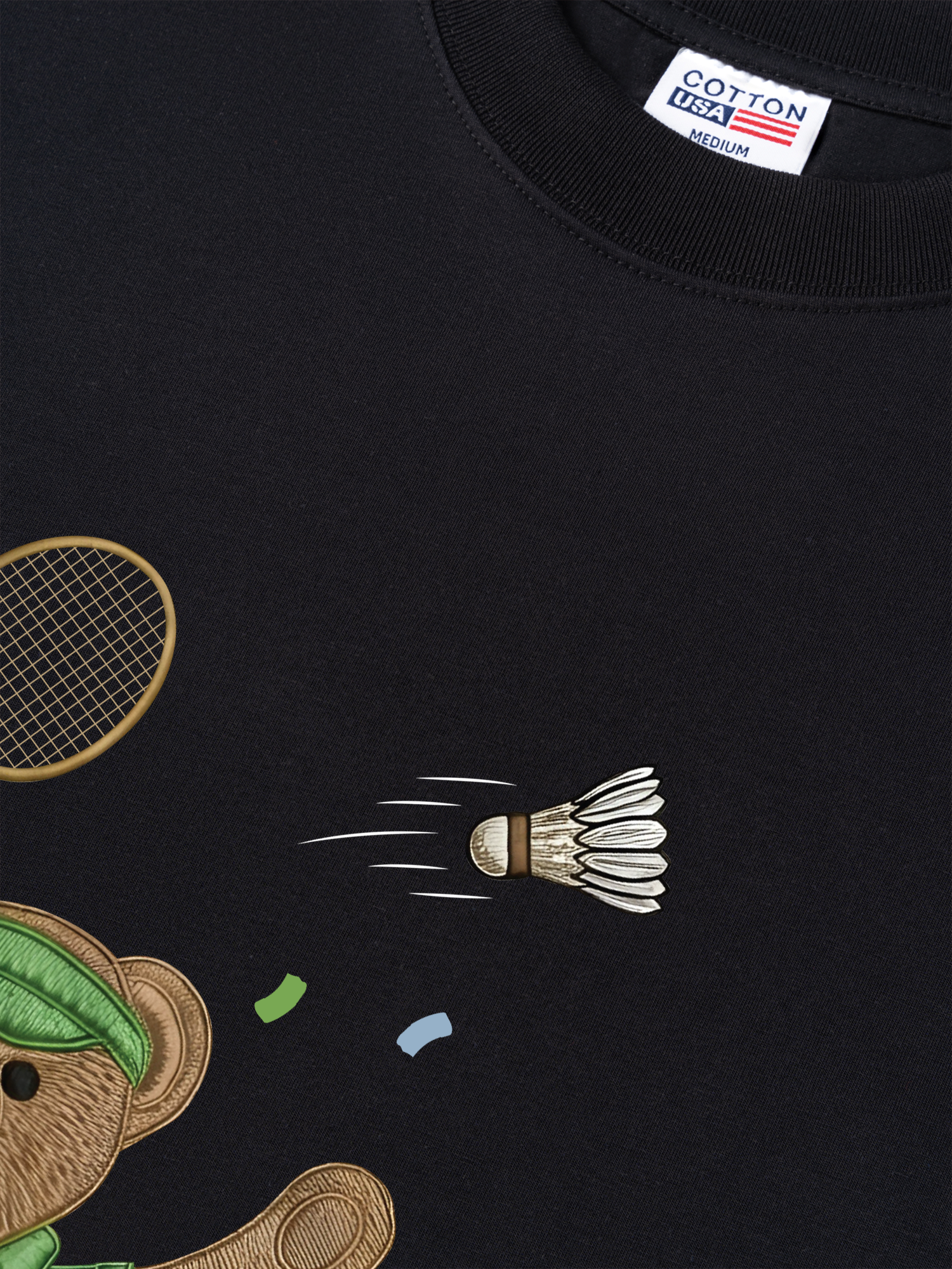 Áo Thun Relaxed Fit Badminton Bear Player