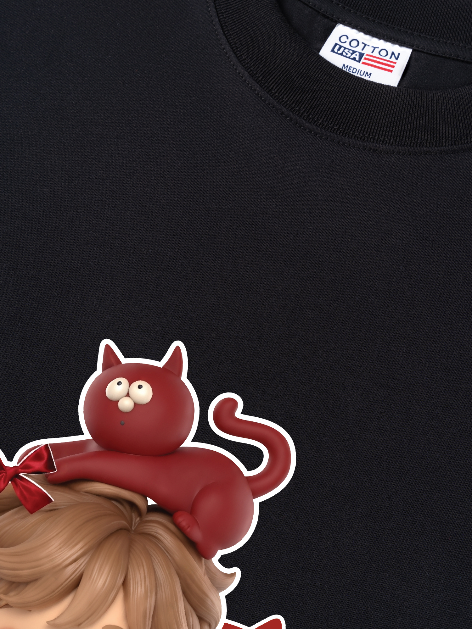 Áo Thun Relaxed Fit Cute Gang Red Outfit