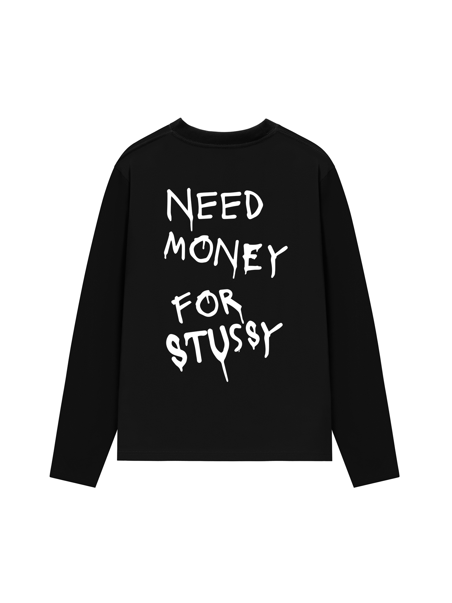 Áo Thun Dài Tay Need Money For Stussy