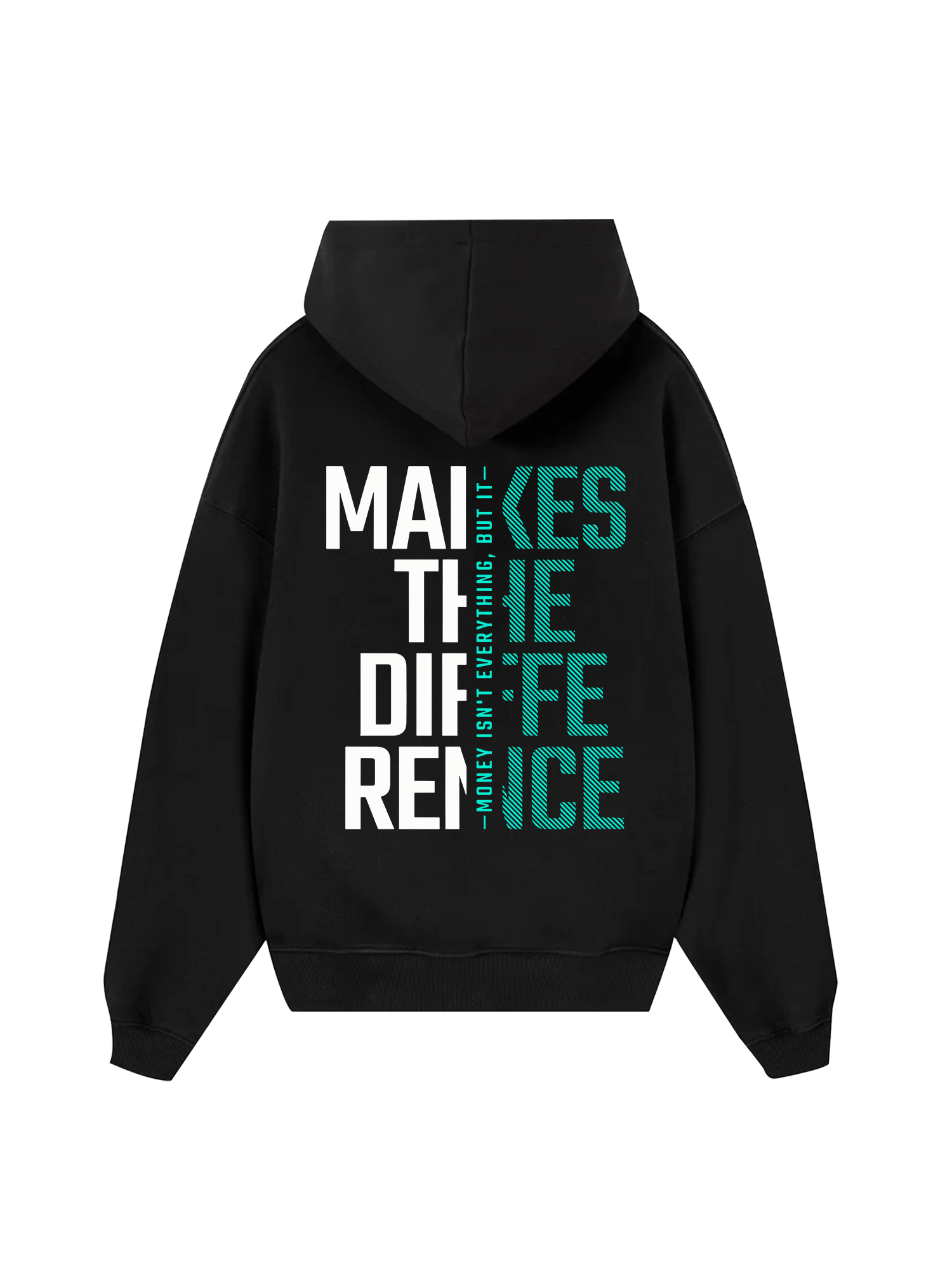 Money Motivational Modern Typographic Hoodie