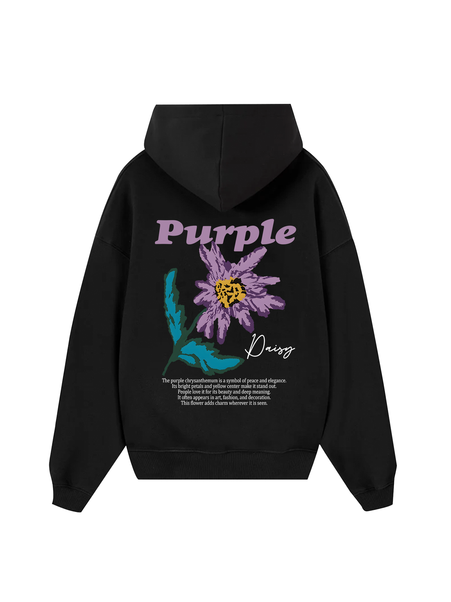 Floral Purple Daisy Hoodie