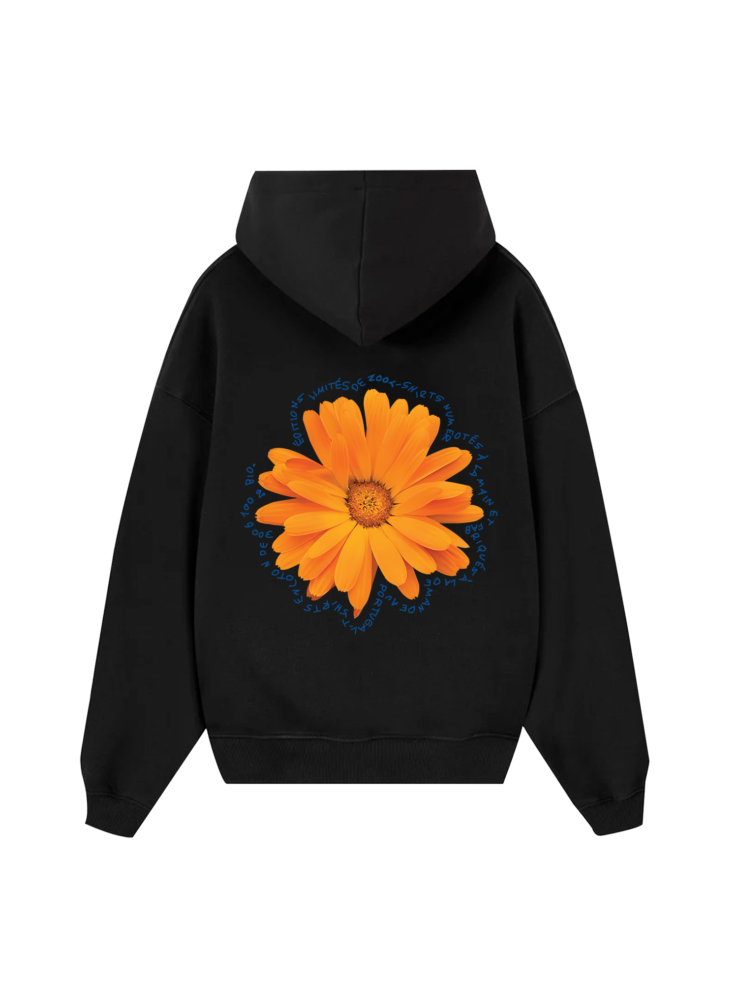 Floral Orange Flower Hoodie
