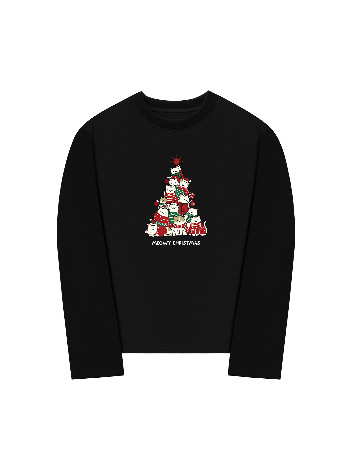 Áo Thun Dài Tay Meowy Christmas Tree