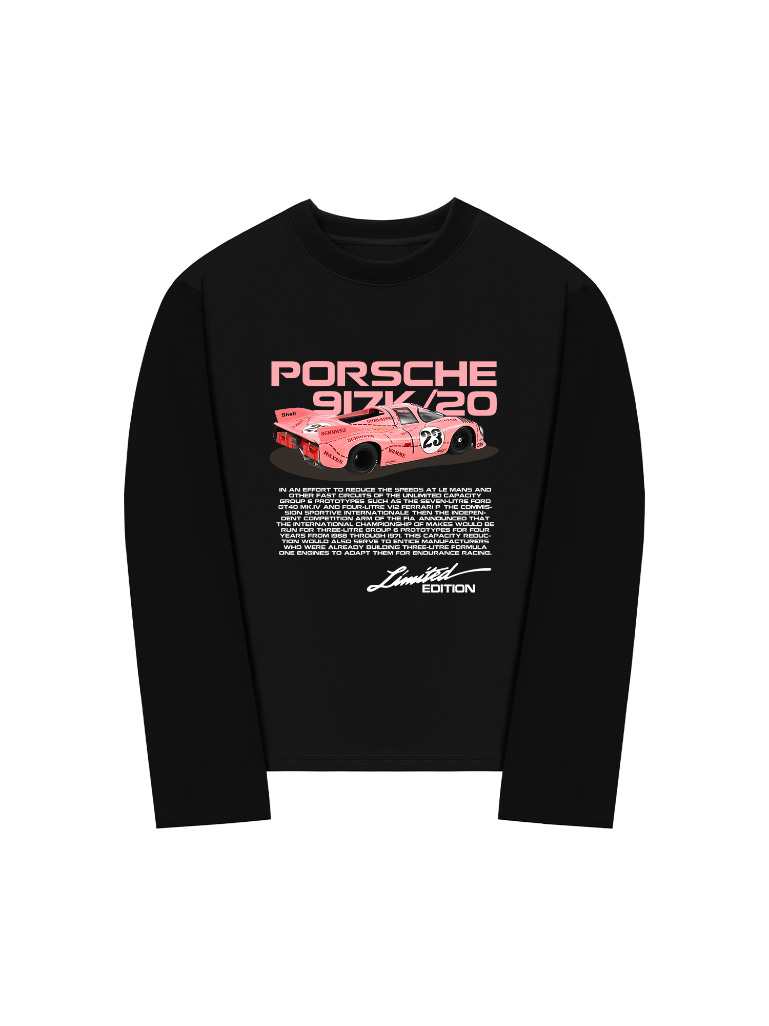 Áo Thun Dài Tay Porsche 917K Pink Pig