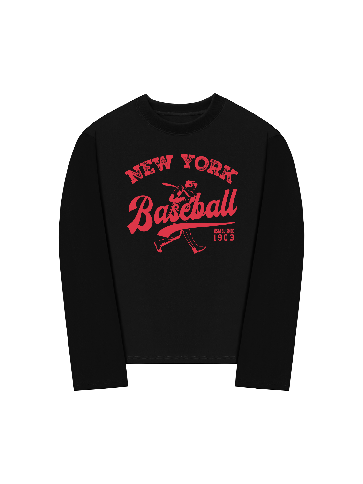 Áo Thun Dài Tay New York Baseball Pink