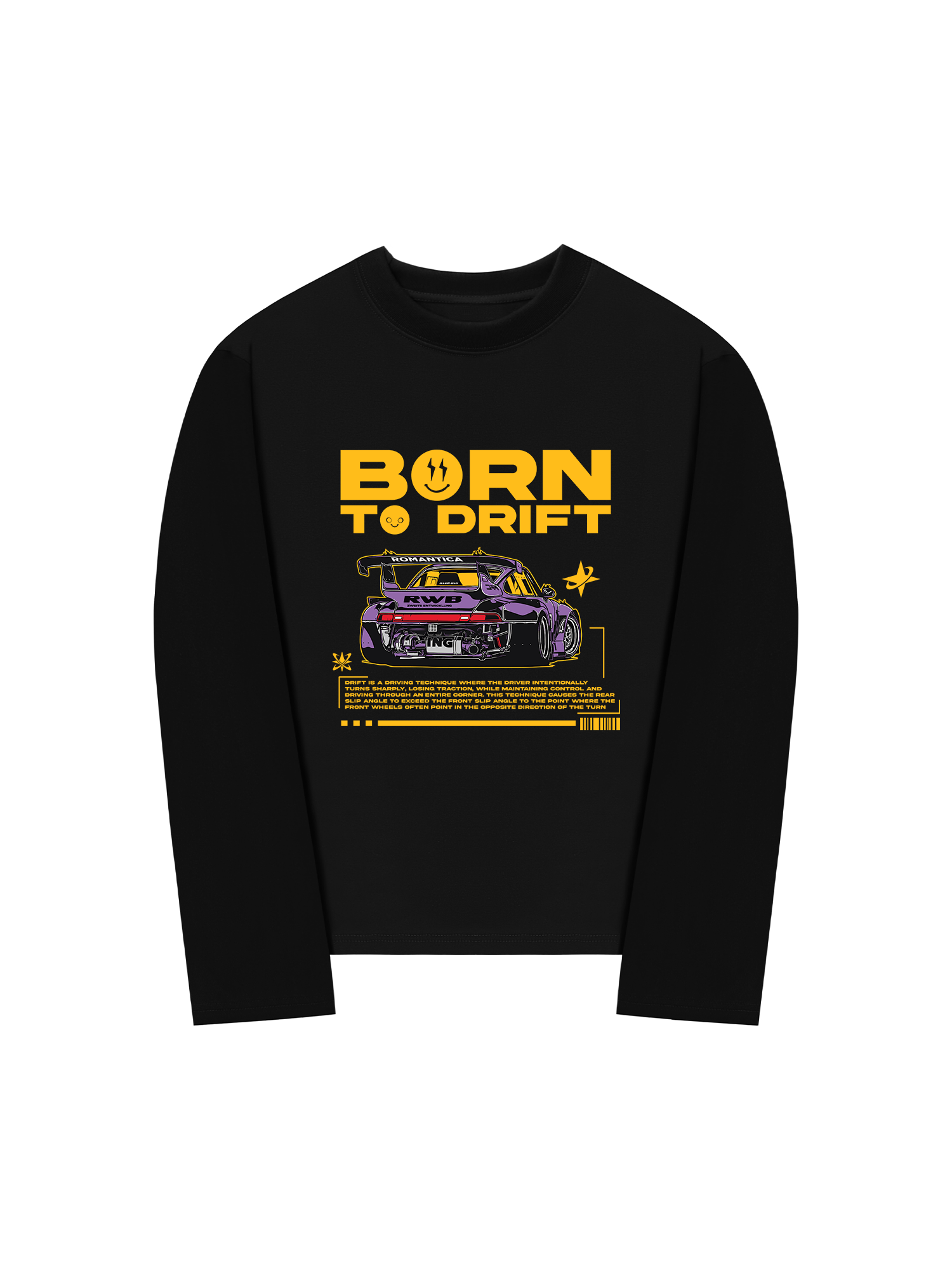 Áo Thun Dài Tay Porsche Born To Drift