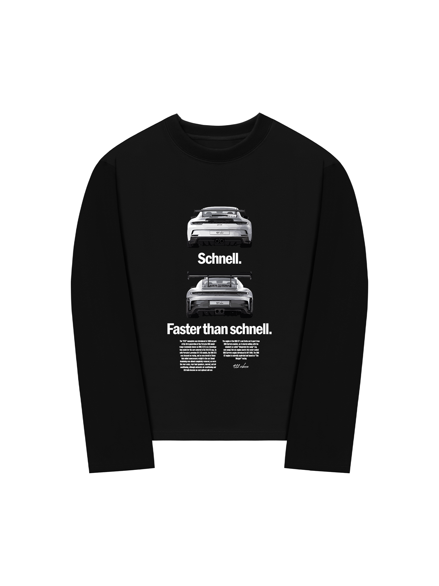 Áo Thun Dài Tay Porsche Faster Than Schnell