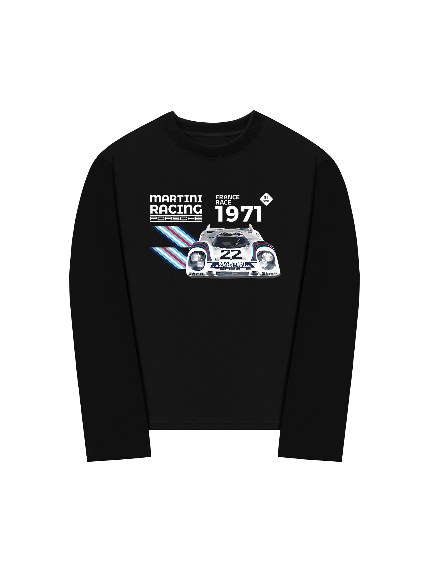 Áo Thun Dài Tay Porsche France Race 1971