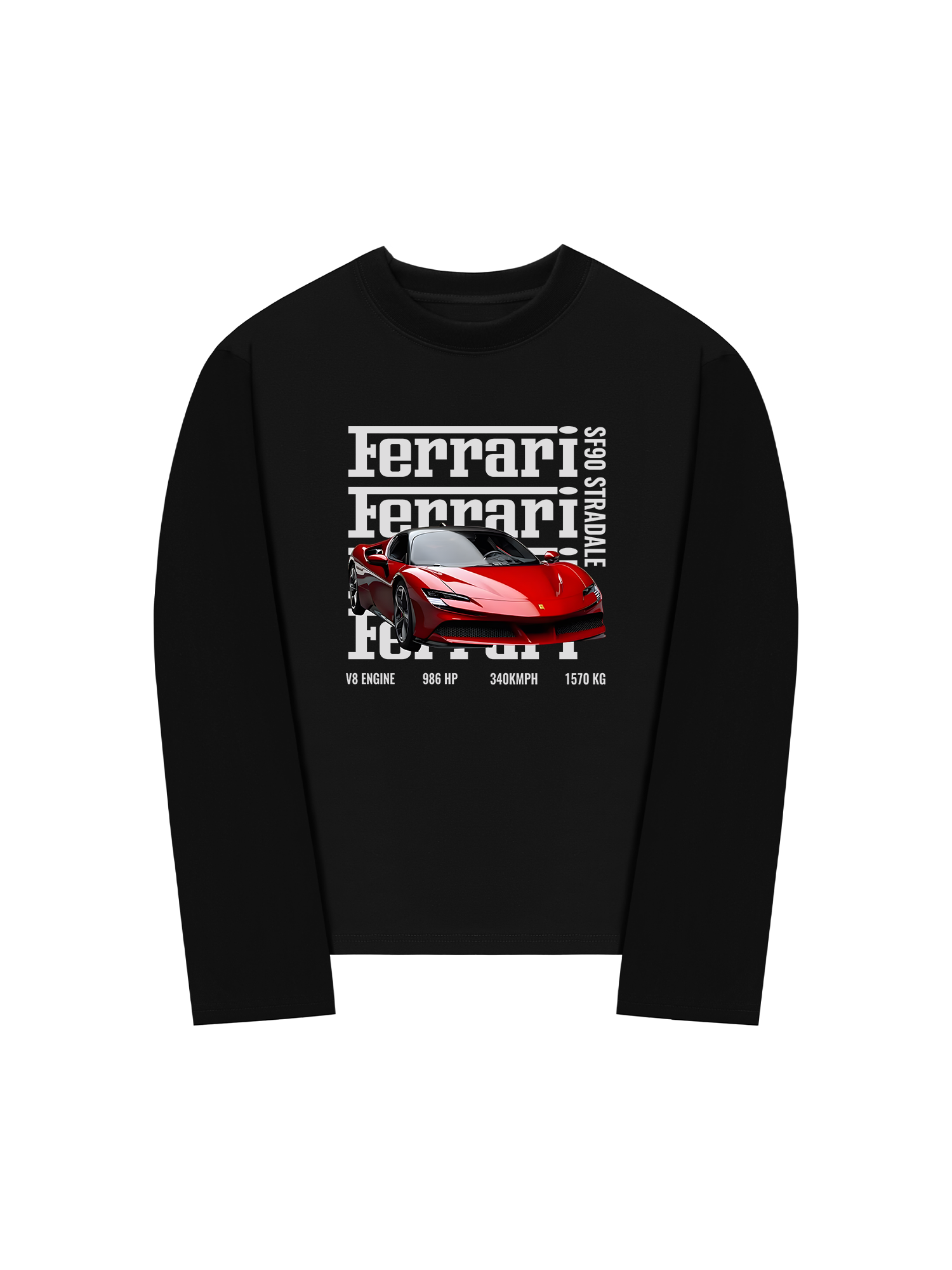 Áo Thun Dài Tay Ferrari SF90 Stradale