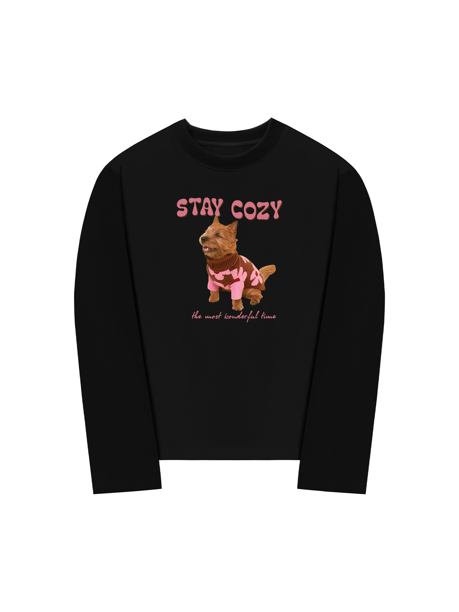 Áo Thun Dài Tay Pink Flower Dog