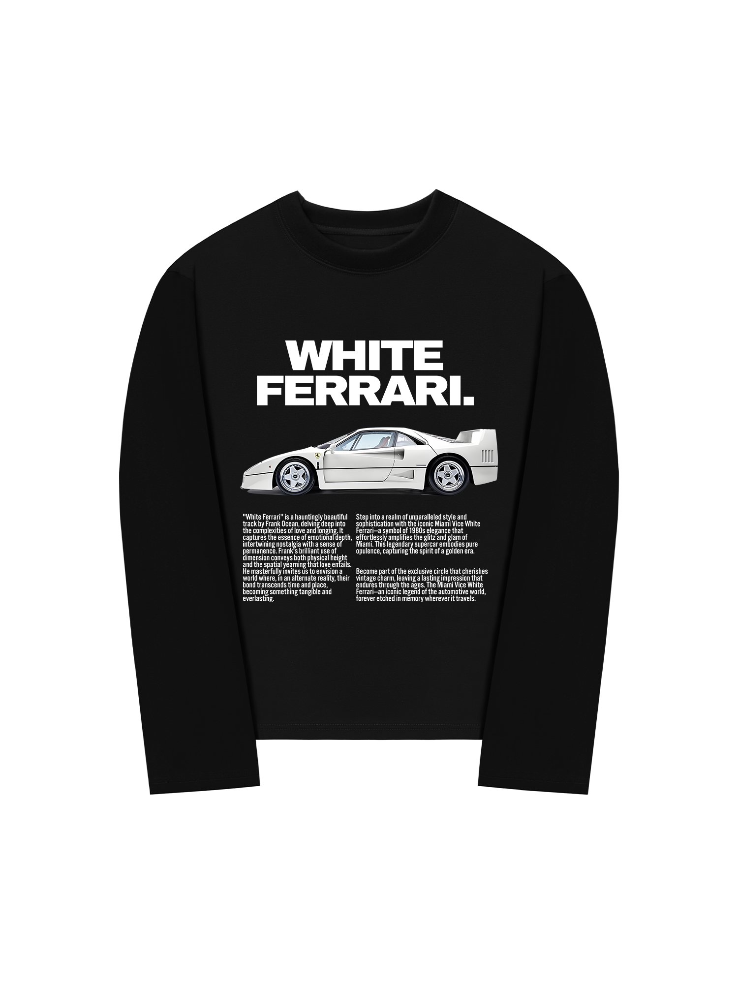 Áo Thun Dài Tay Ferrari White Brilliant